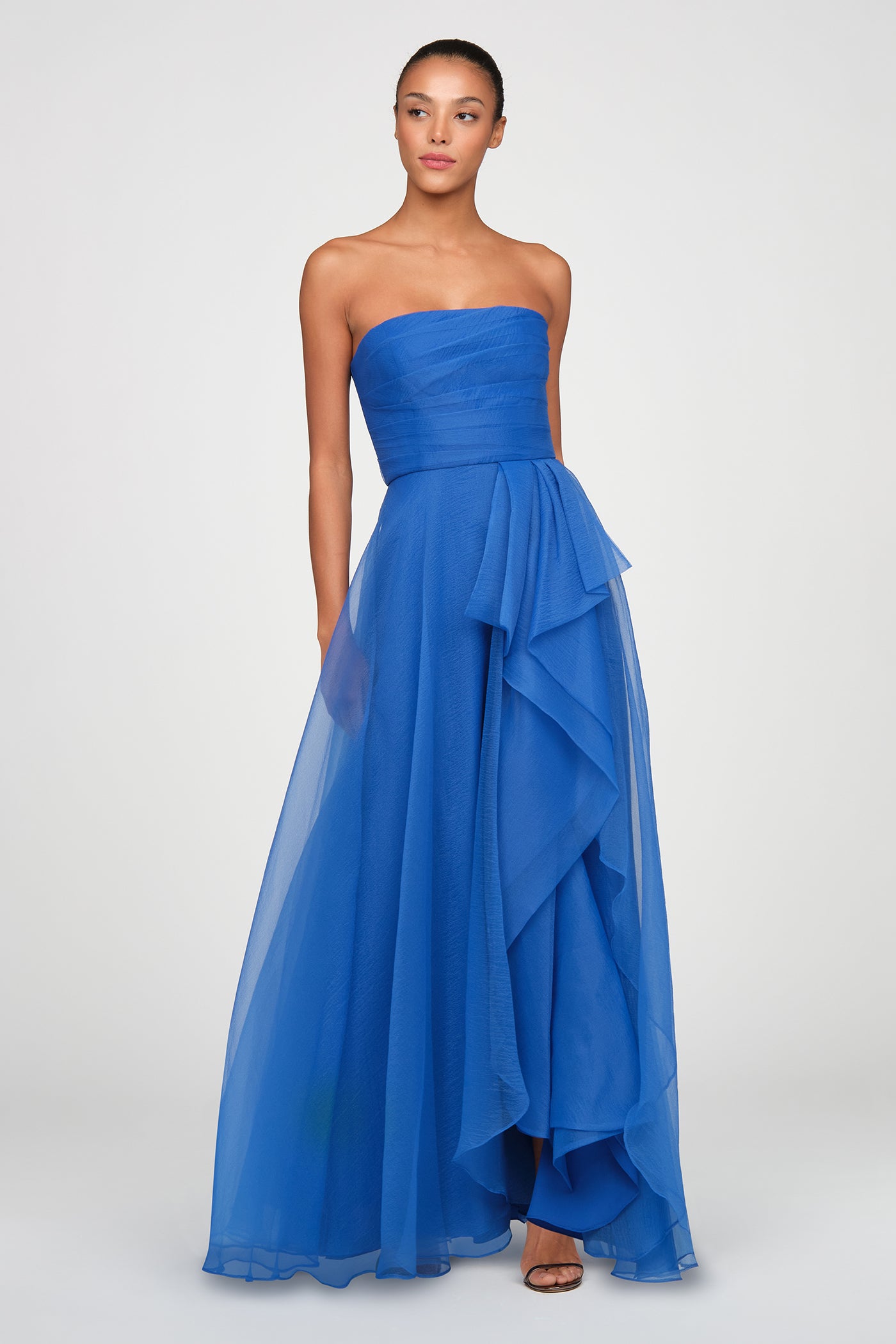 Teresa Strapless Draped Gown