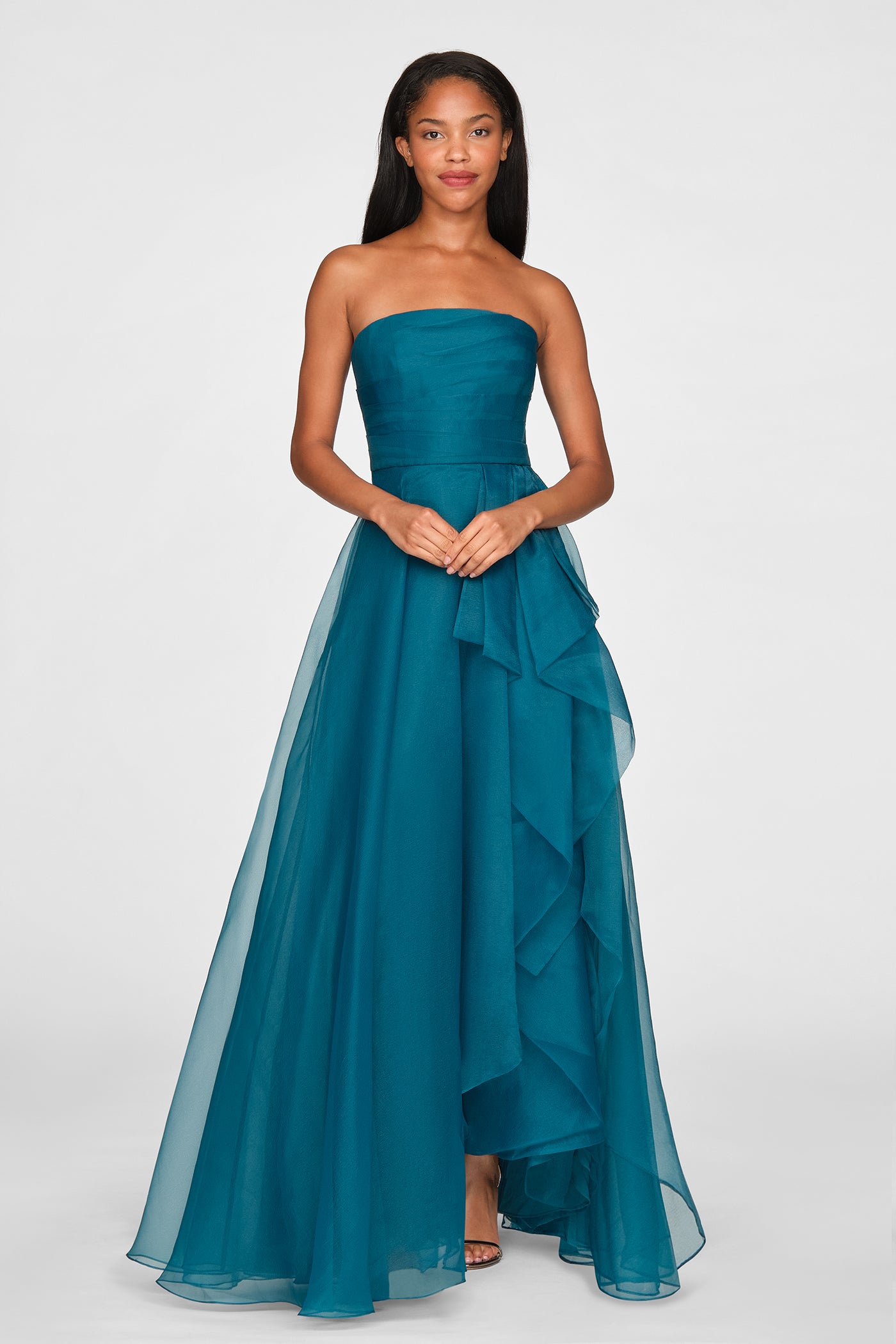 Teresa Strapless Draped Gown