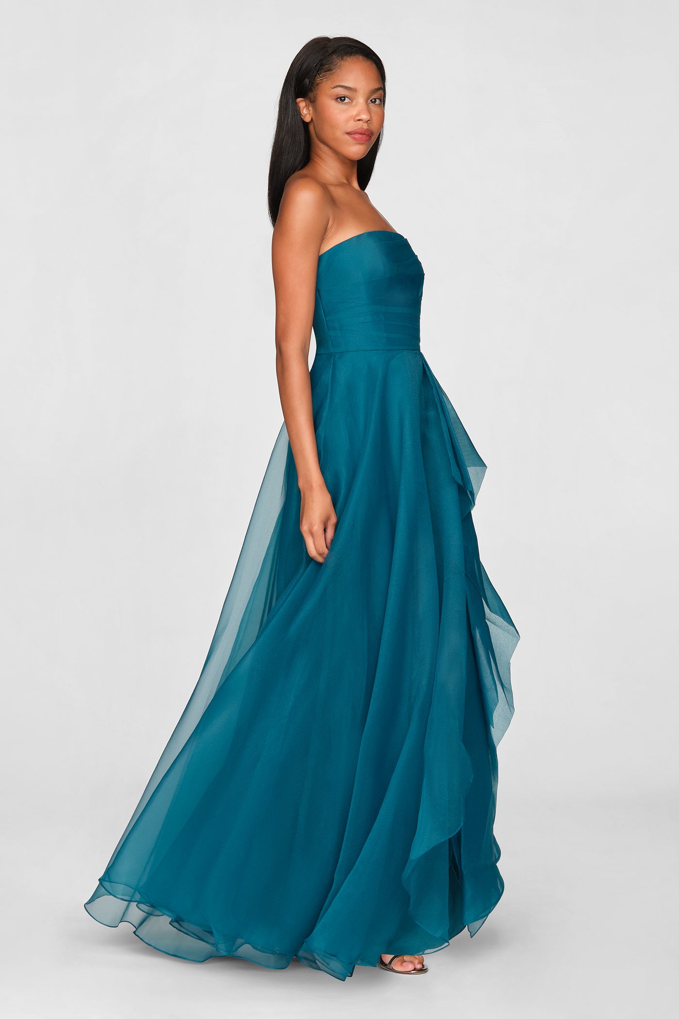 Teresa Strapless Draped Gown 4 / Night Swim