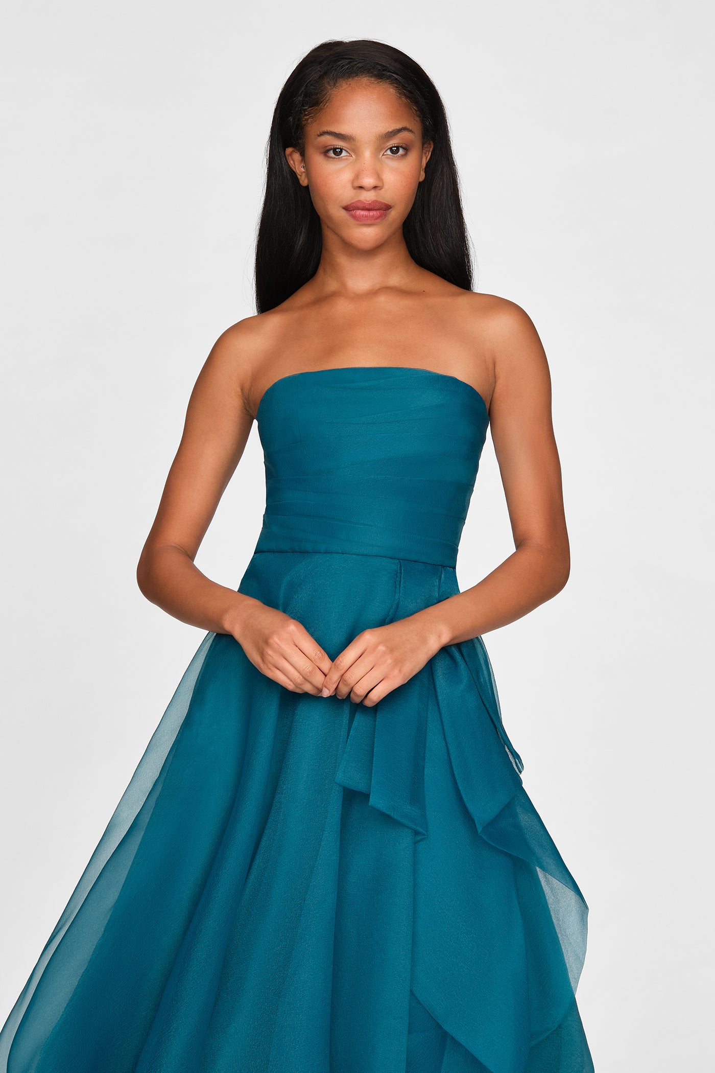 Teresa Strapless Draped Gown