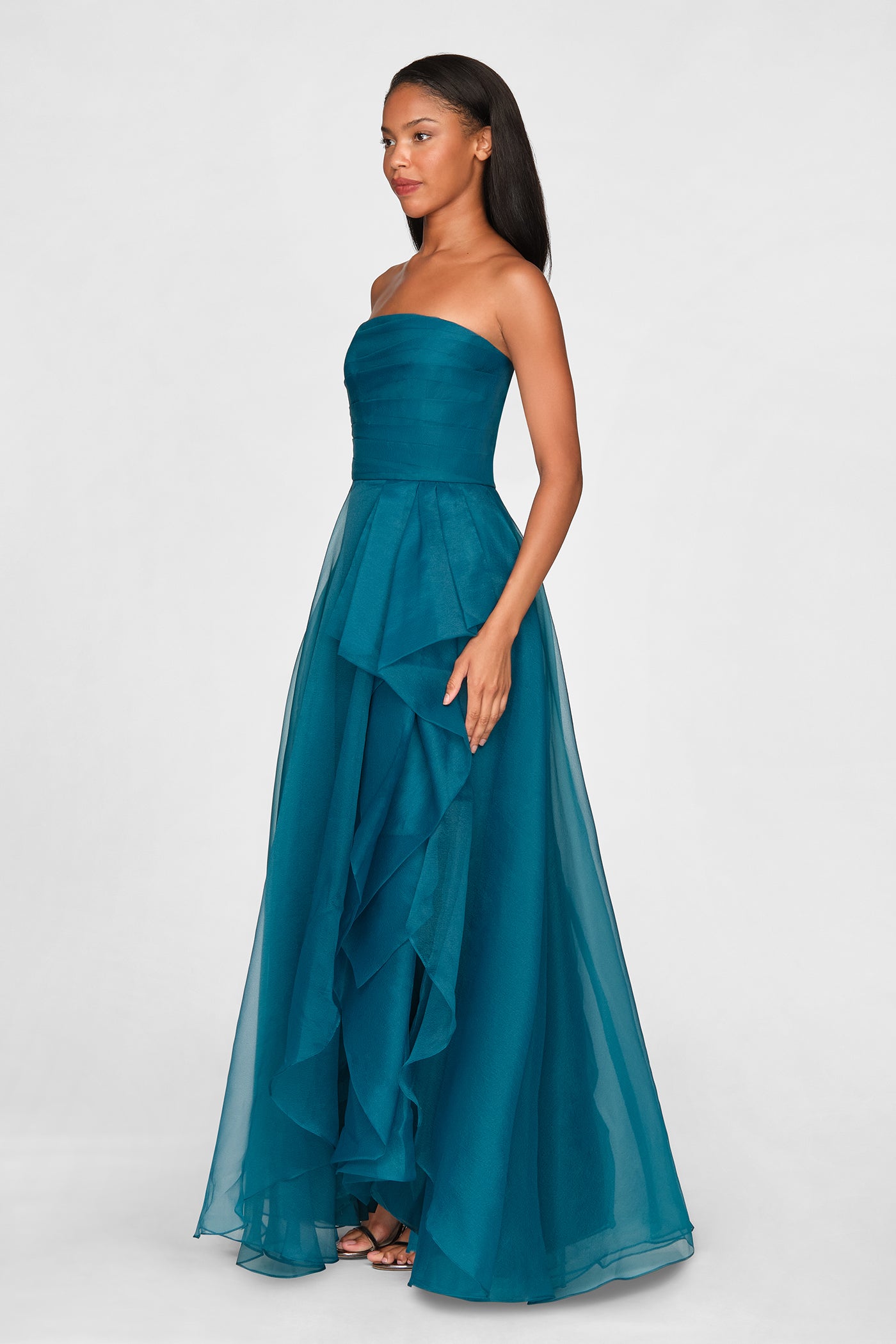 Teresa Strapless Draped Gown