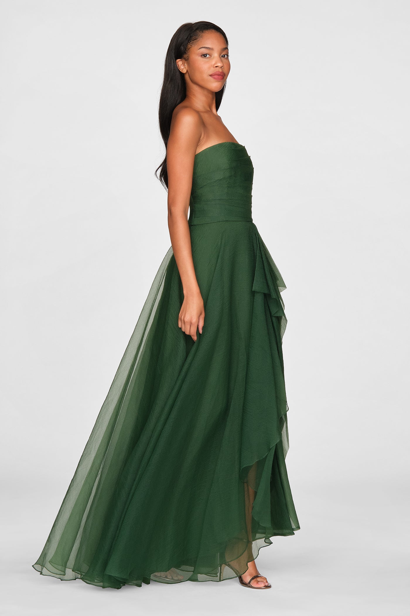 Teresa Strapless Draped Gown