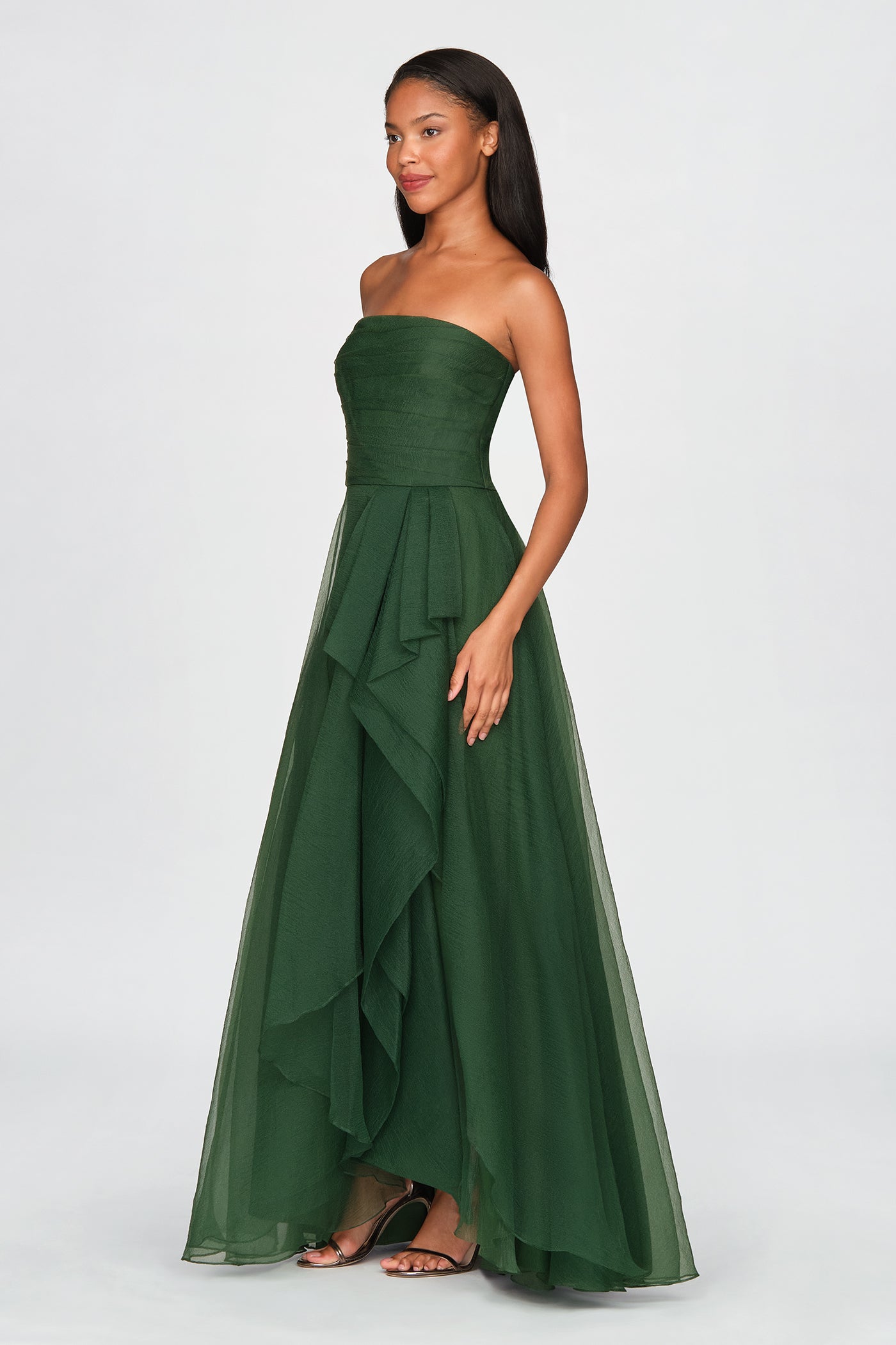 Teresa Strapless Draped Gown