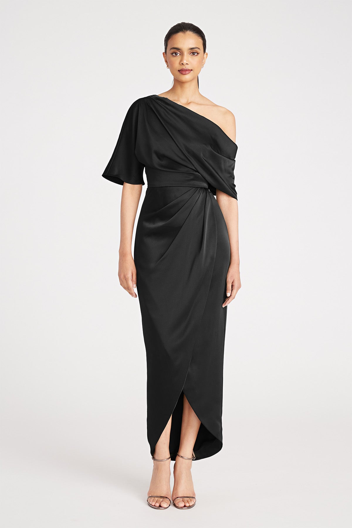 Theia Women's Rayna One-Shoulder Gown - Black