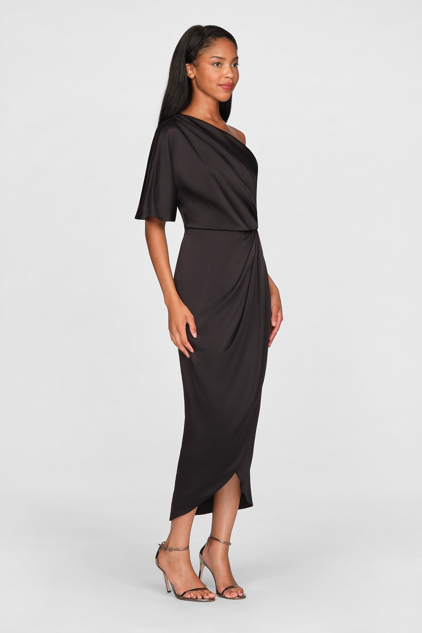 Rayna One Shoulder Draped Gown