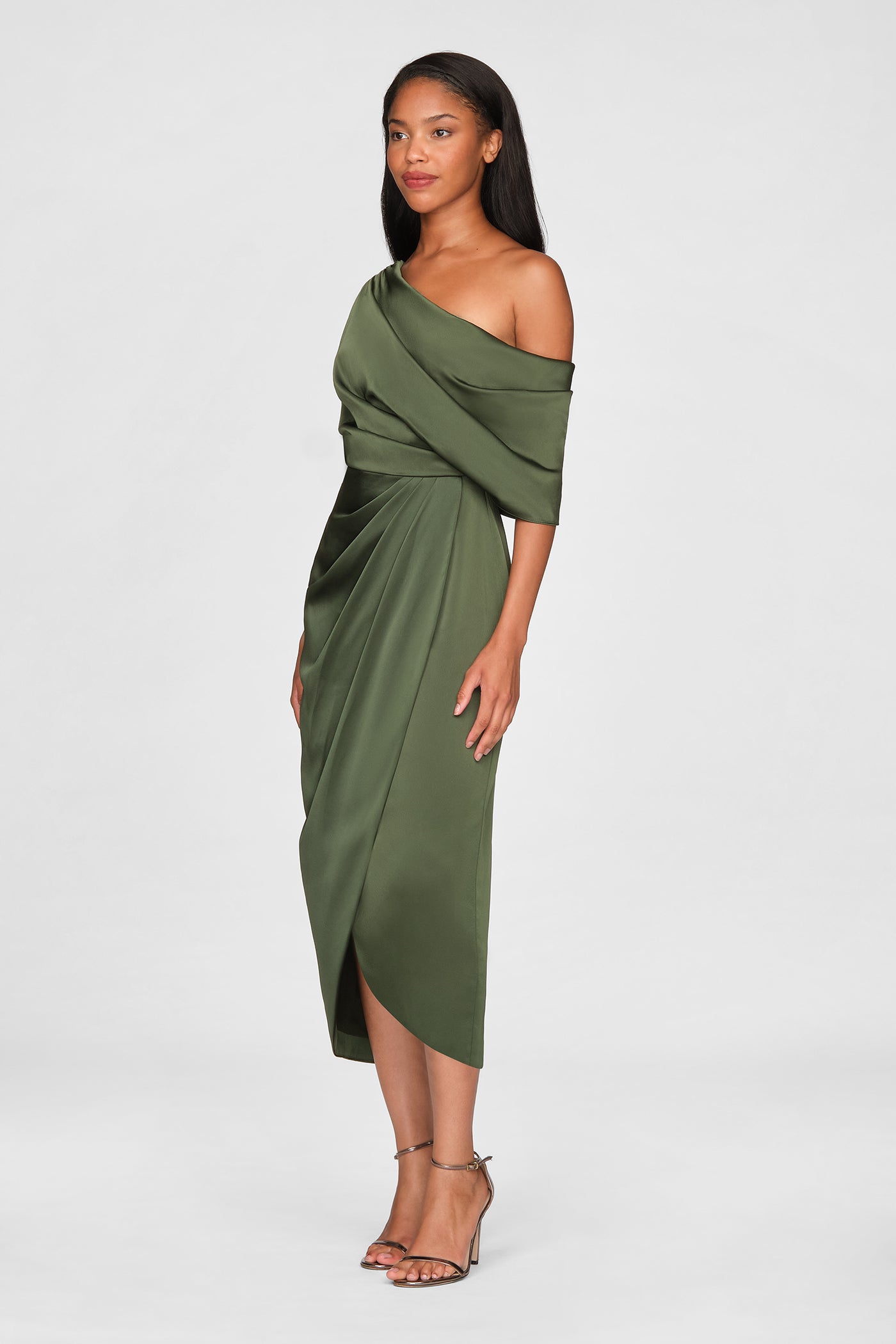 Rayna One Shoulder Draped Gown