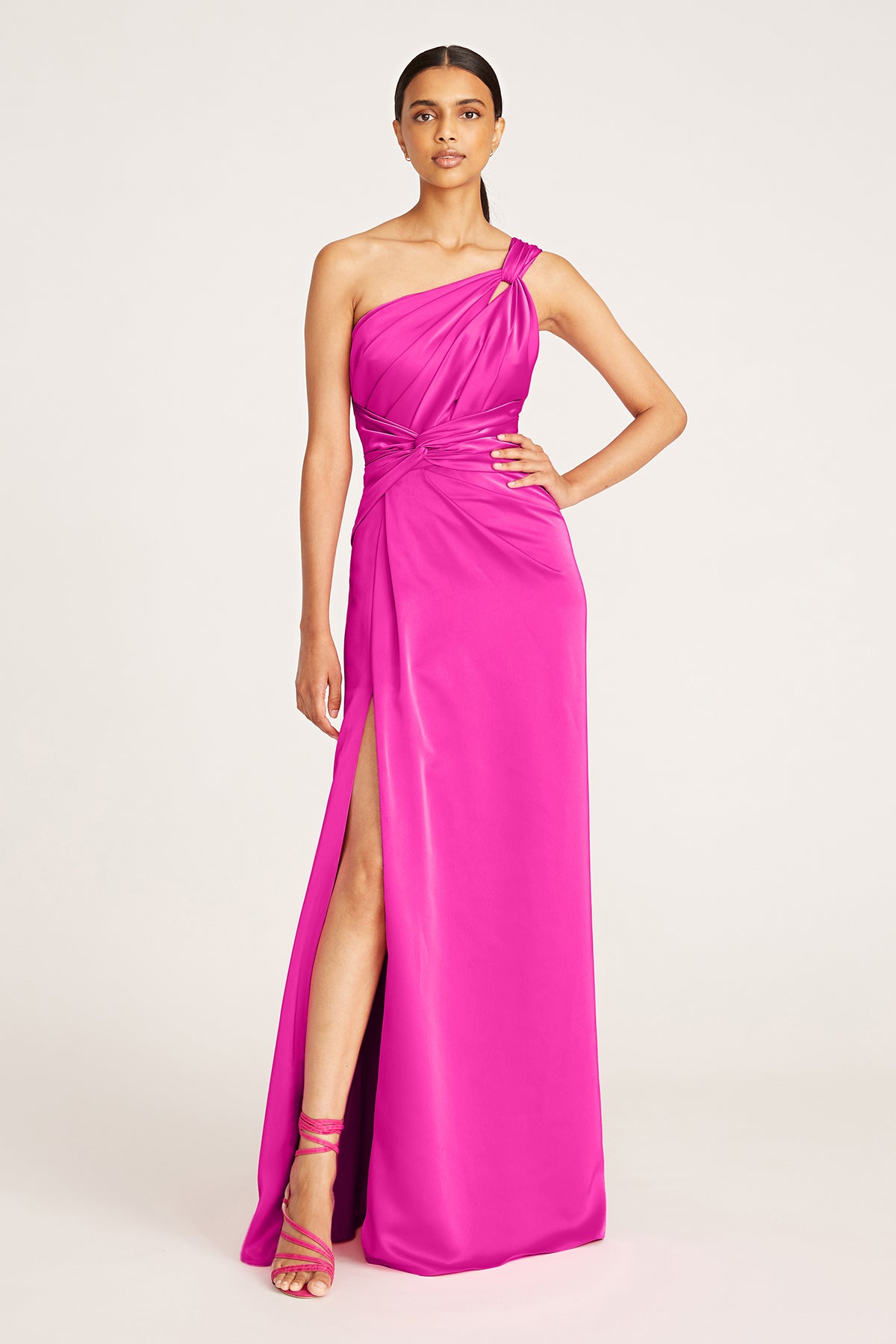 theia candace satin cocktail dress Candace Wrap Cocktail Dress