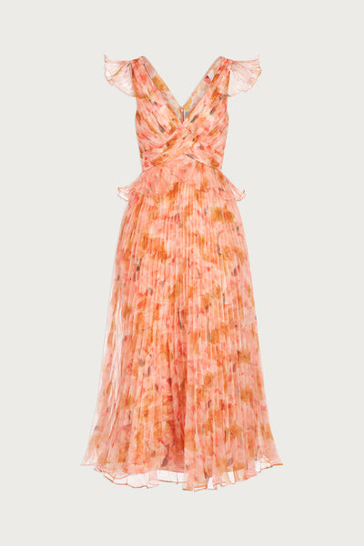 Holly Pleated Tea Length Gown