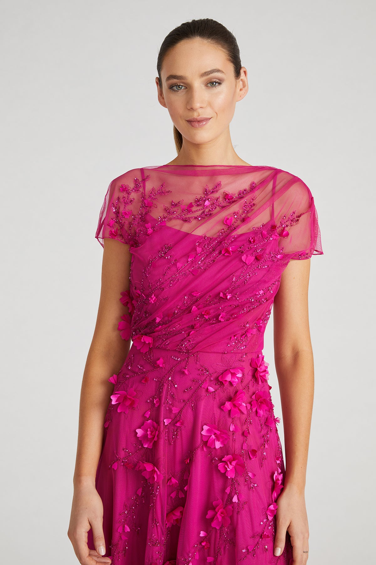 theia leona petal midi dress Theia | Dresses | Theia Leona Petal Midi Dress Pink Floral