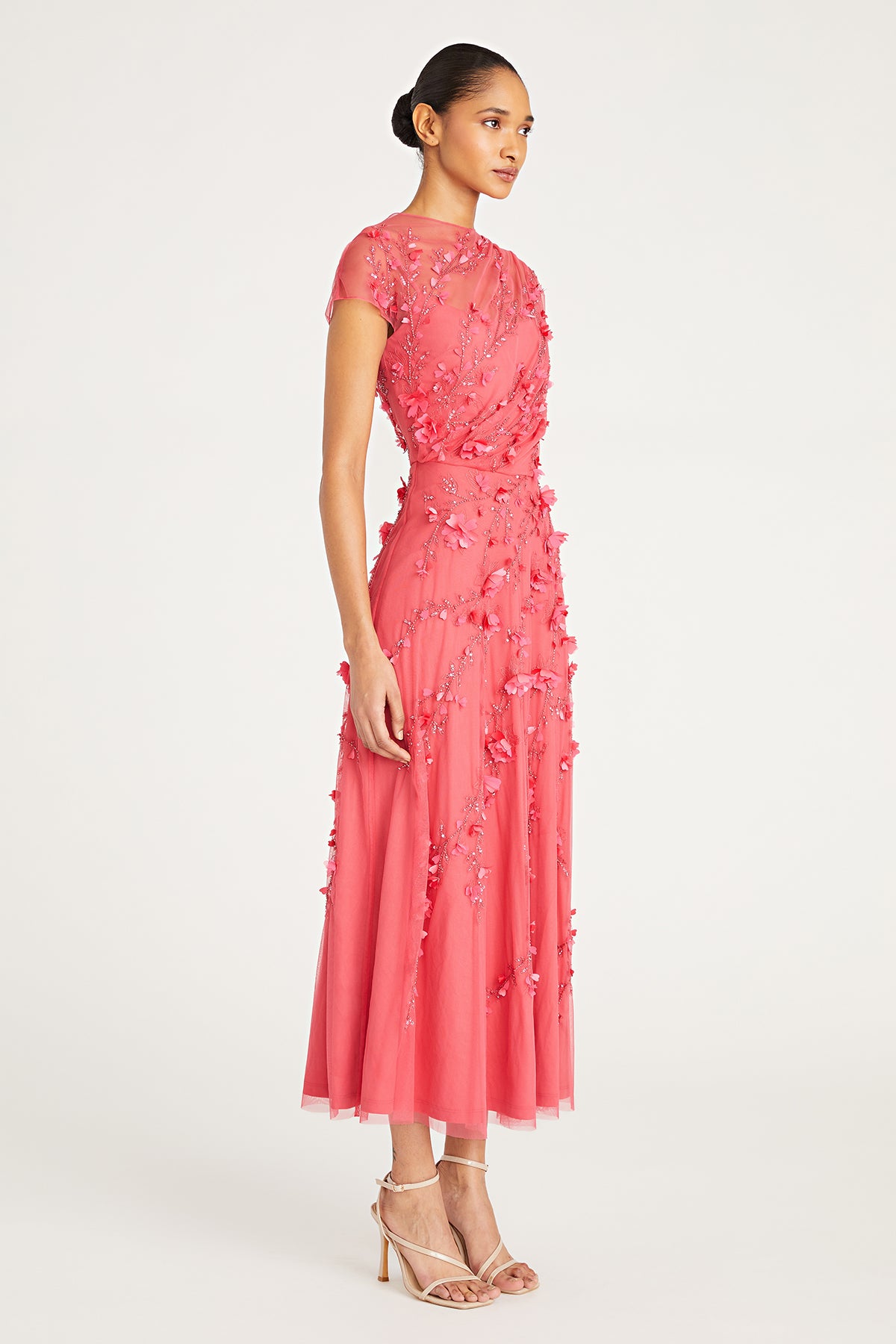 theia leona sequin embellished midi dress Theia Leona Sequin-Embellished Midi-Dress