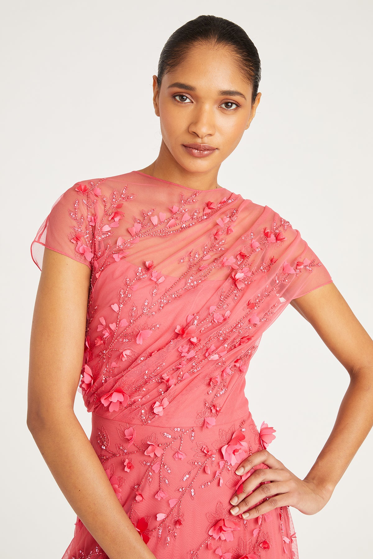 theia leona petal midi dress Theia | Dresses | Theia Leona Petal Midi Dress Pink Floral