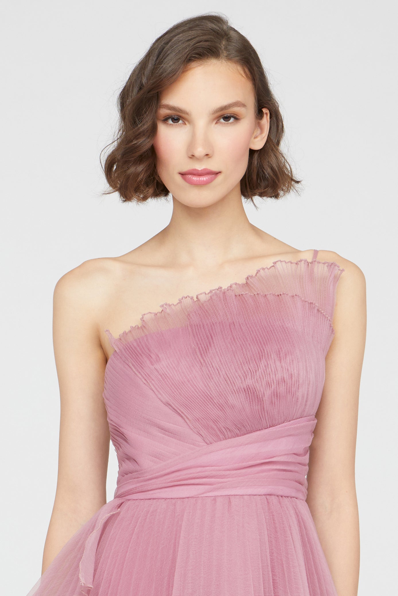 Delphine Pleated Organza Gown – THEIA