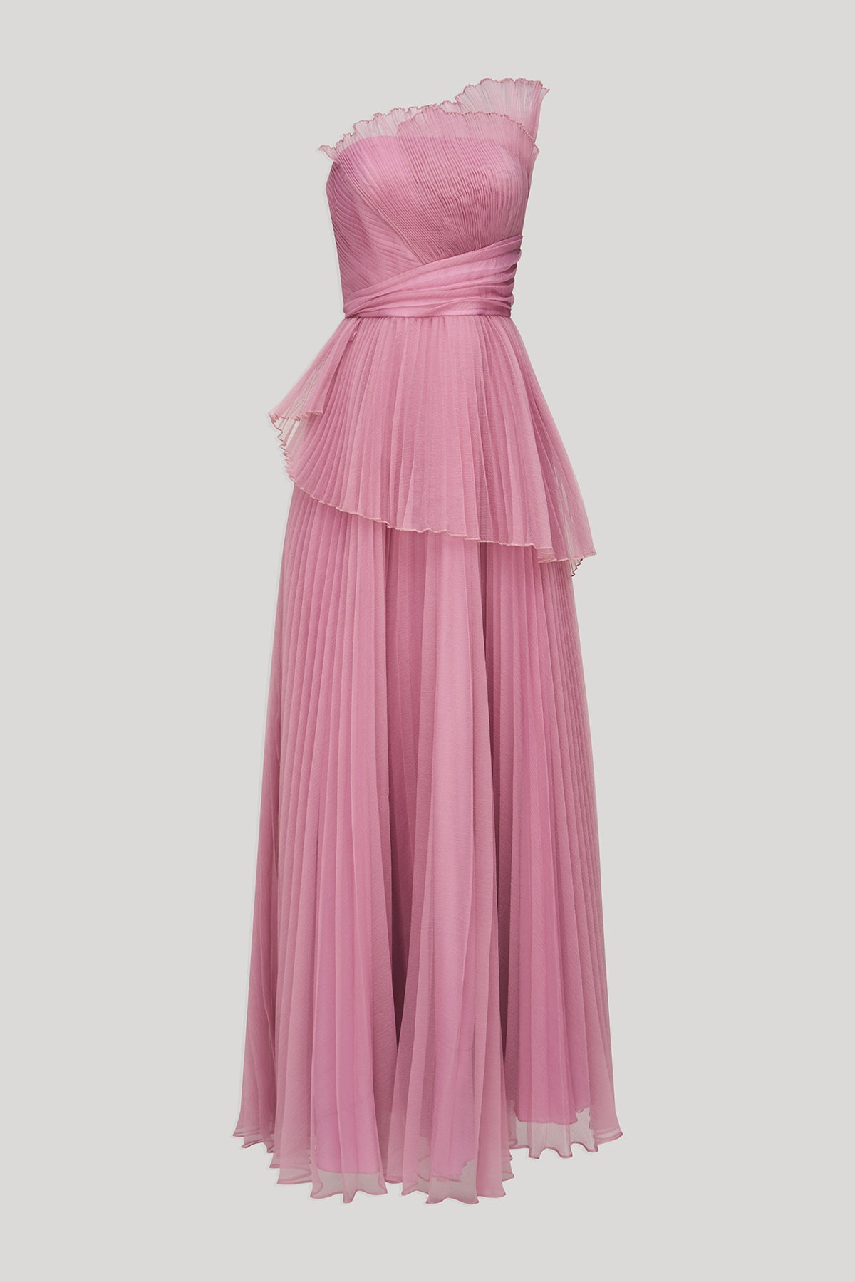 Delphine Pleated Organza Gown