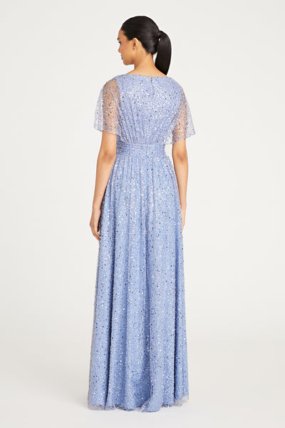 Sabine V-Neck Beaded Gown