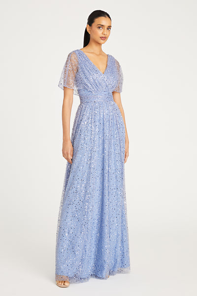 Sabine V-Neck Beaded Gown