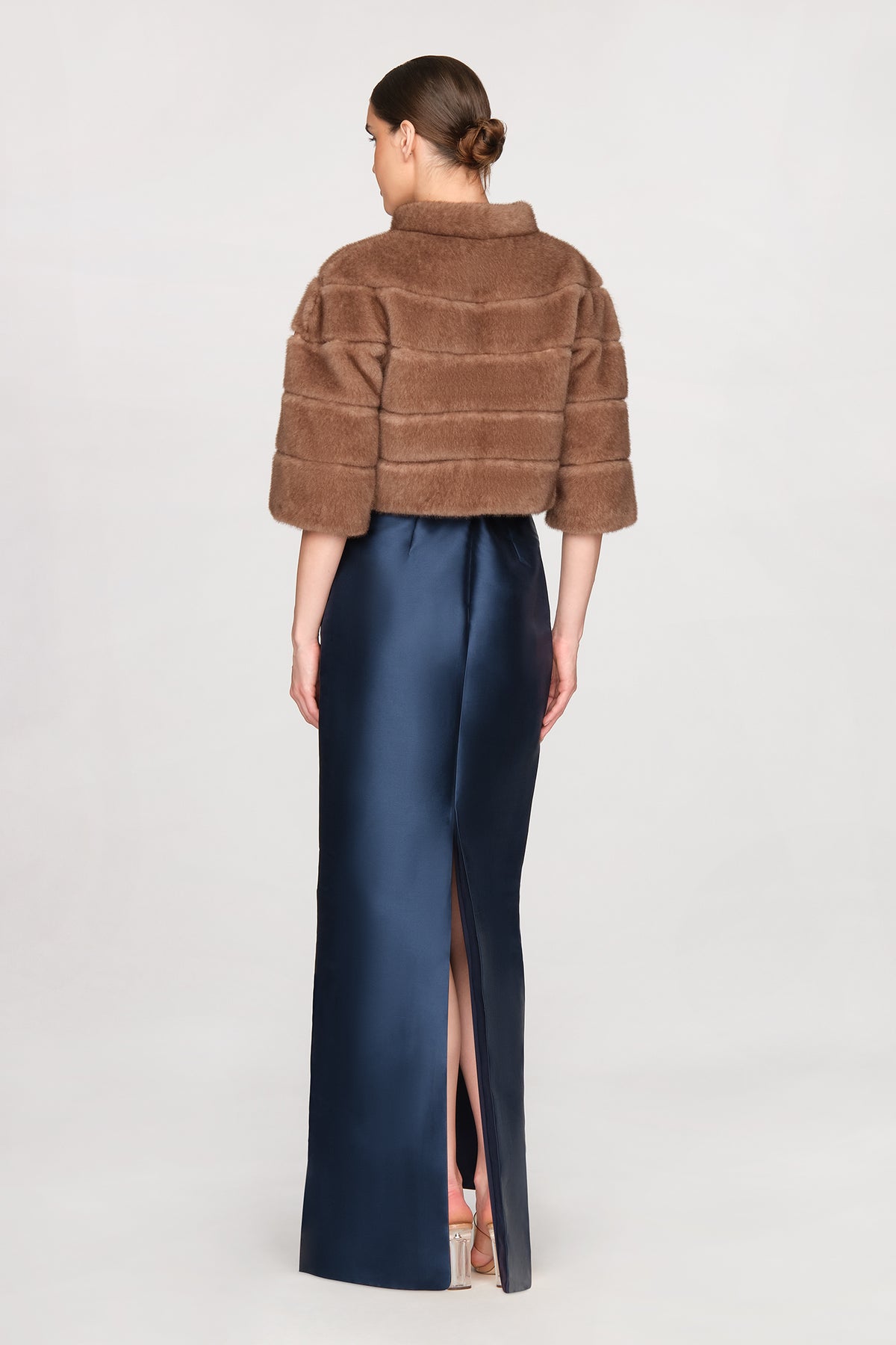 Varna Faux Mink Cropped Jacket
