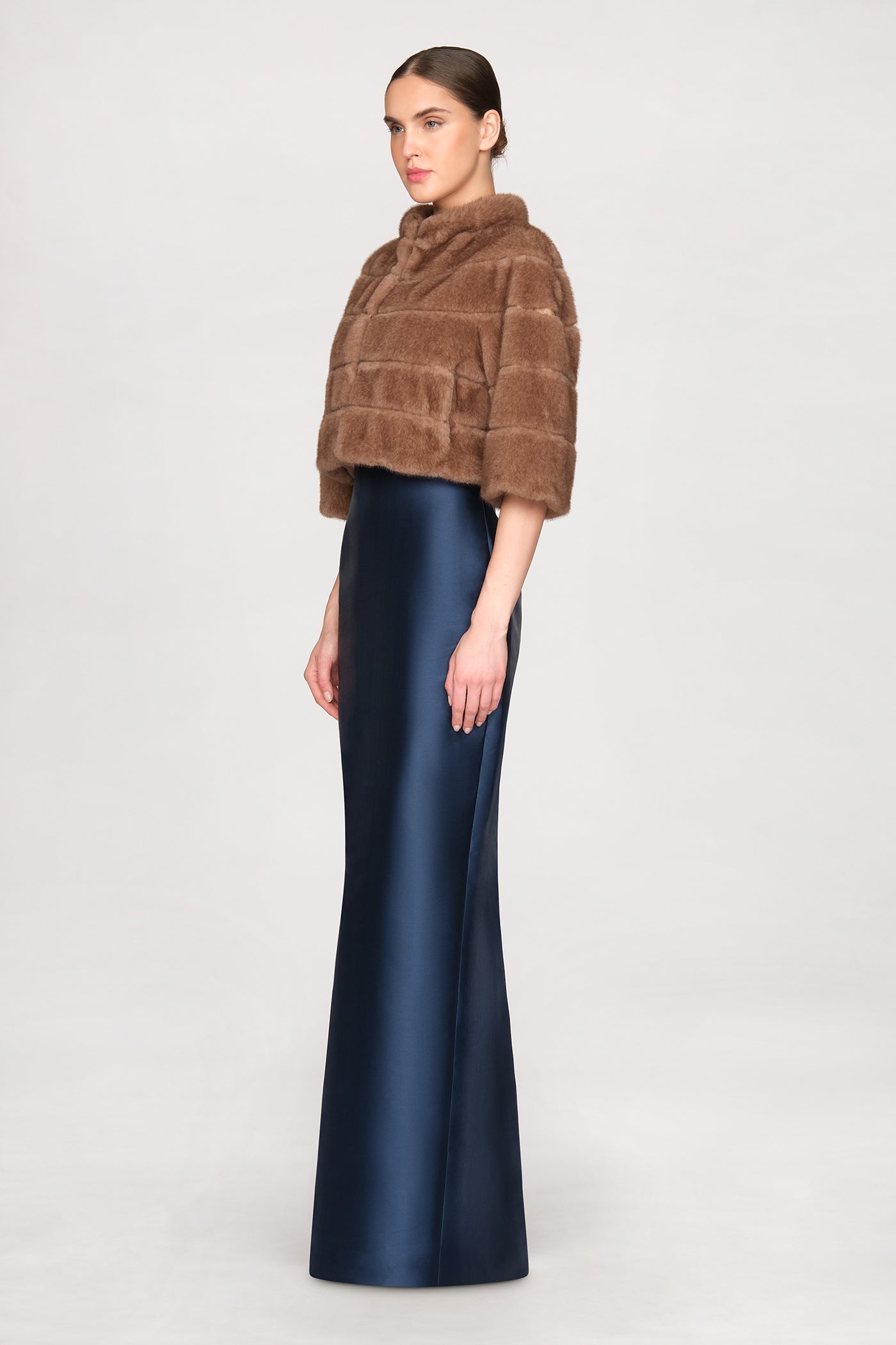 Varna Faux Mink Cropped Jacket