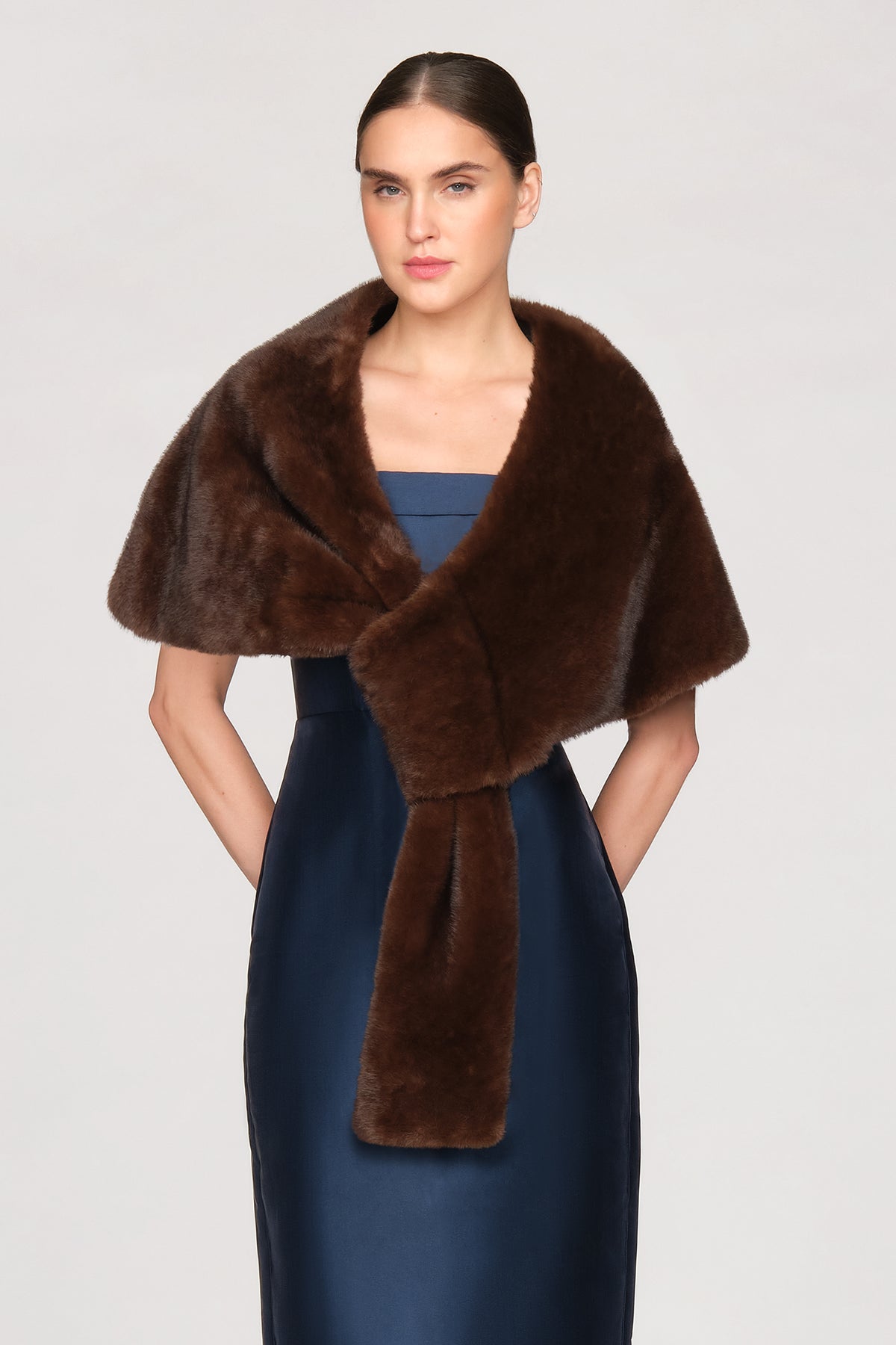 Ayana Faux Mink Cape