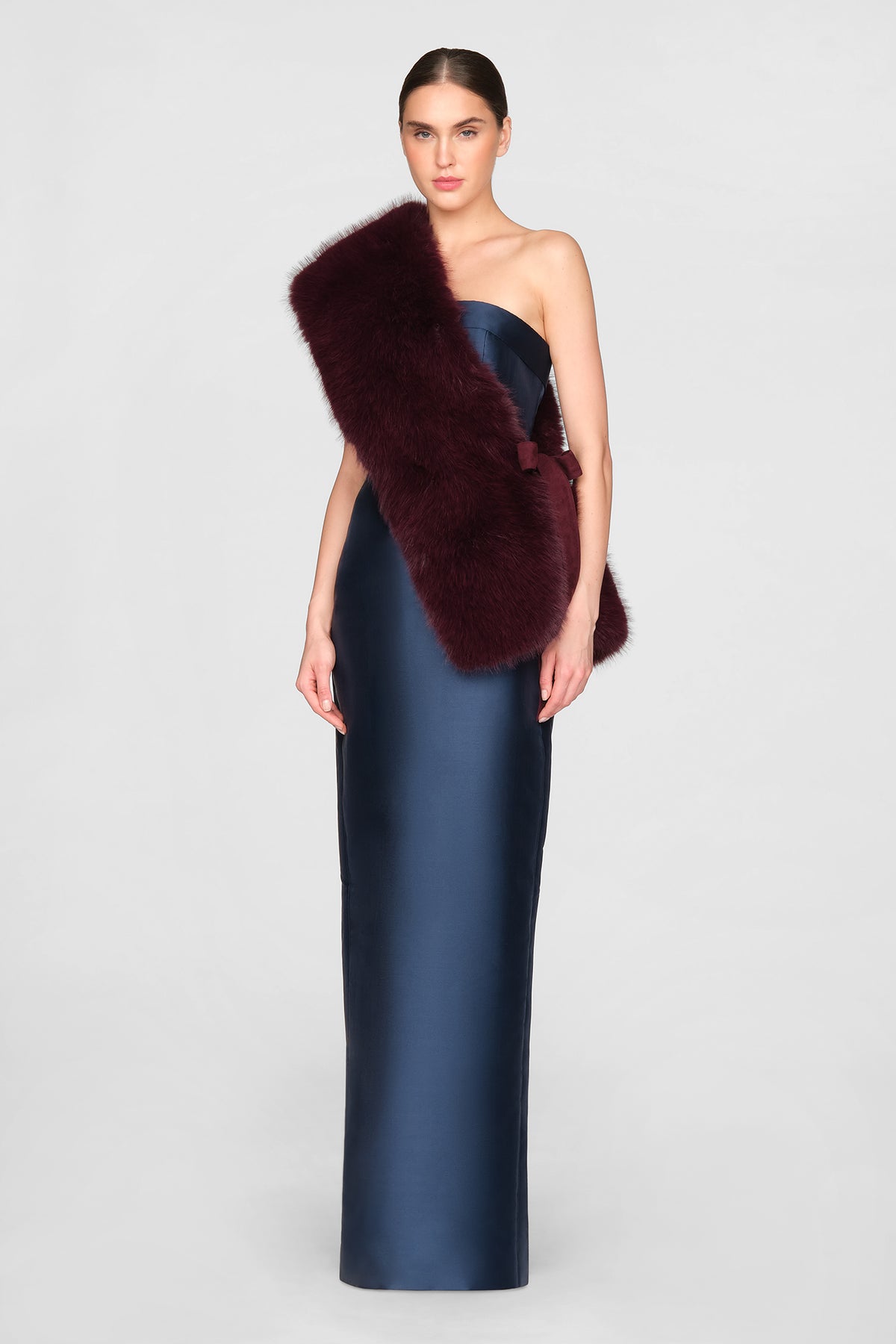 Kay Faux Fox Asymmetric Stole