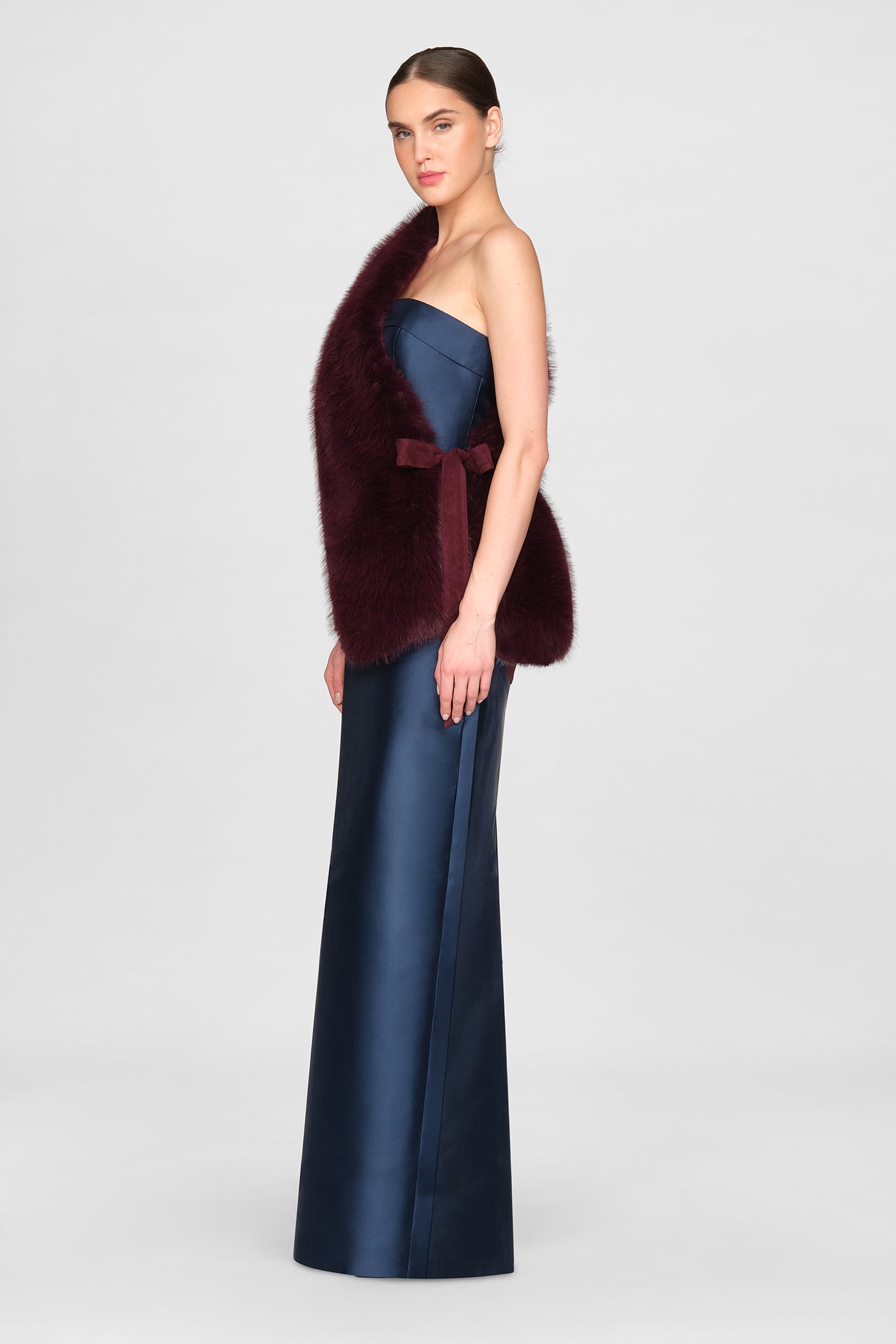 Kay Faux Fox Asymmetric Stole