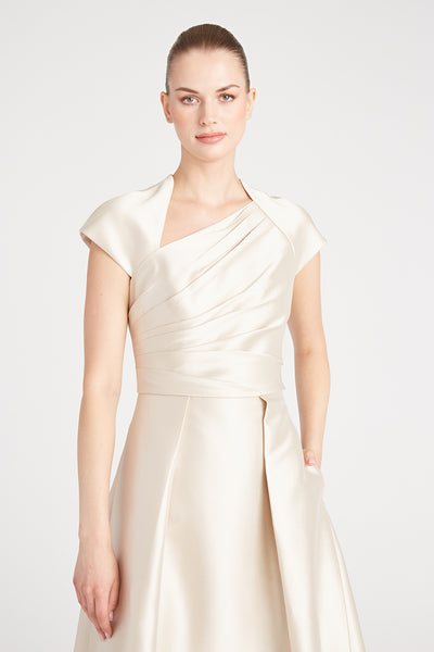 Cap Sleeve Tea Length Dress