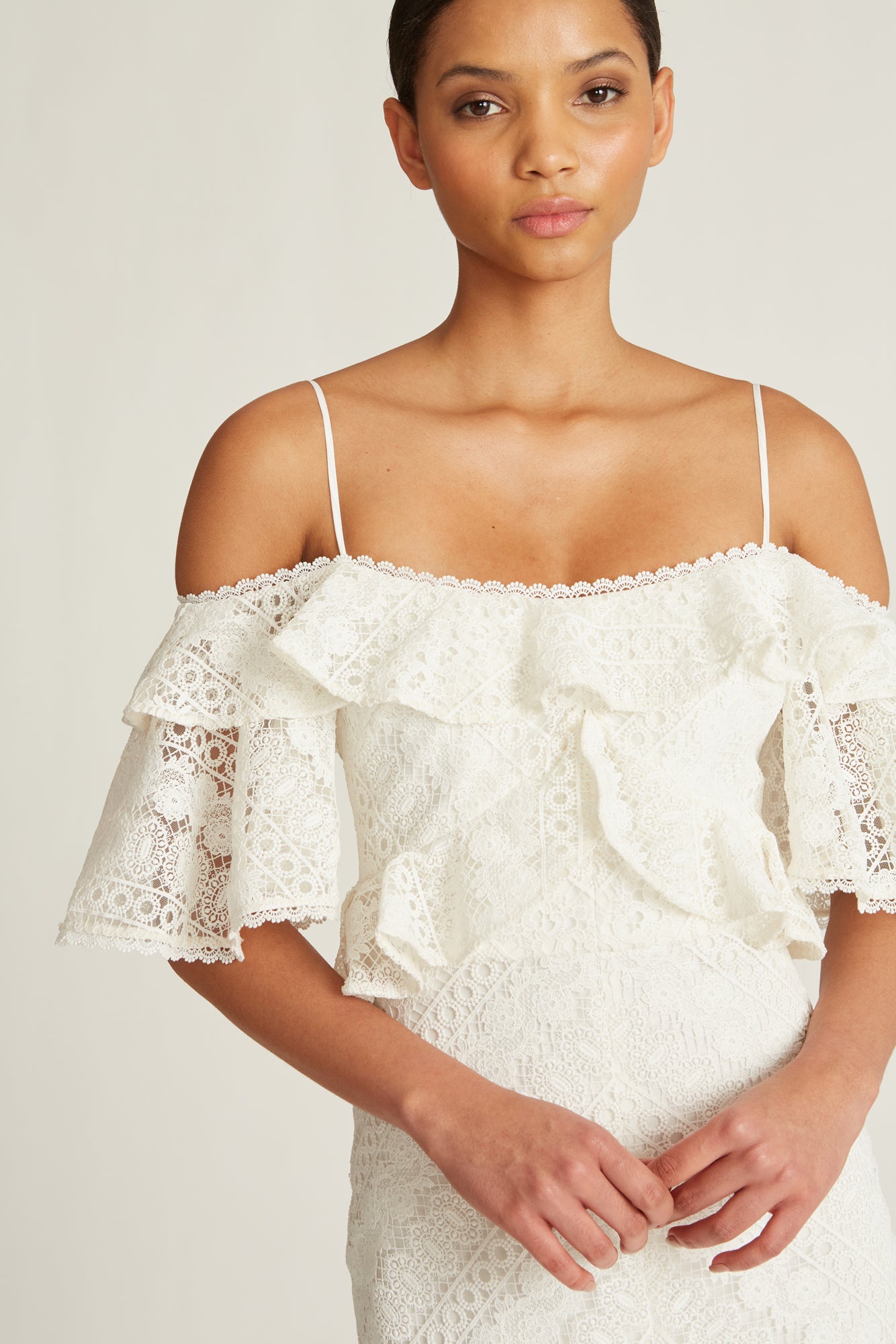 Theia - Margot Cold Shoulder Dress - Ivory Theia - Margot Cold Shoulder Dress - Ivory
