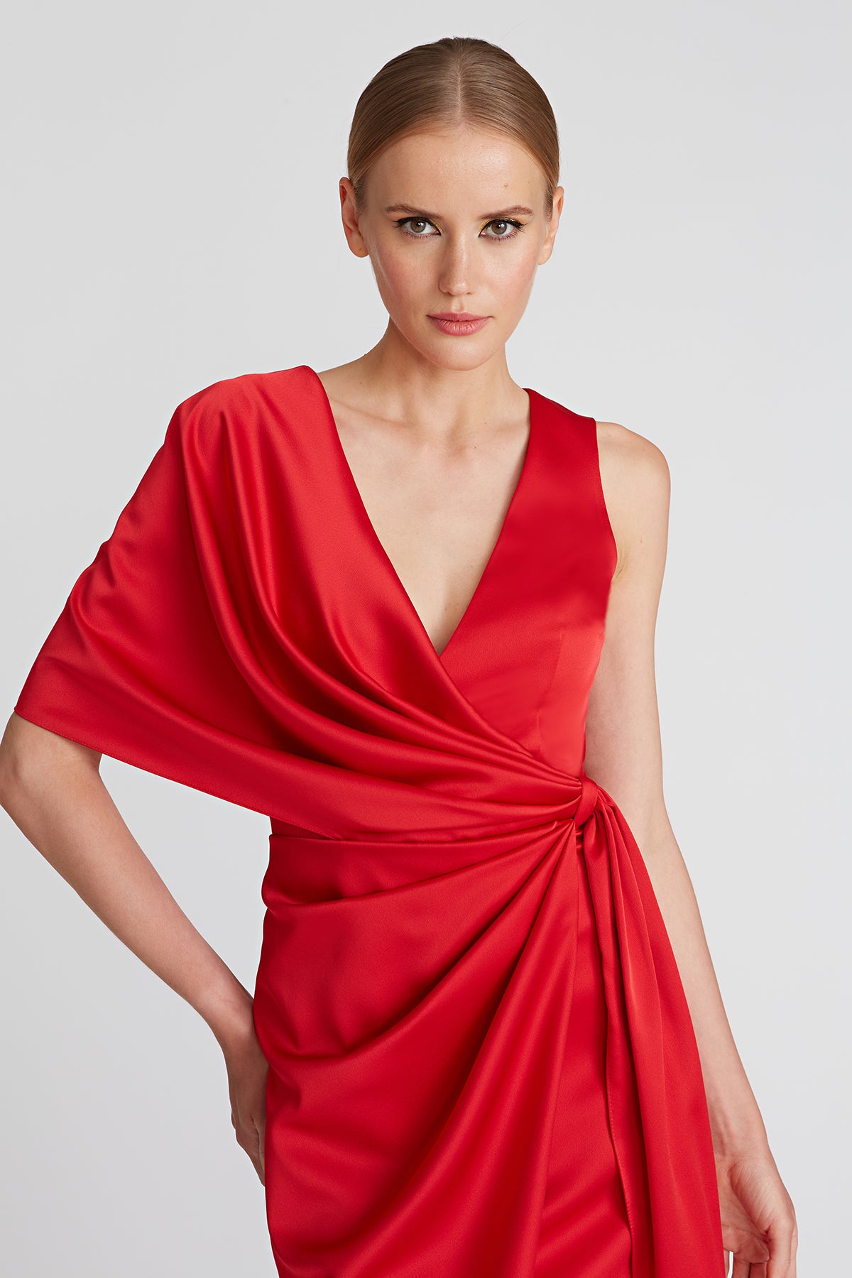theia candace satin cocktail dress Theia Candace Satin Cocktail Dress