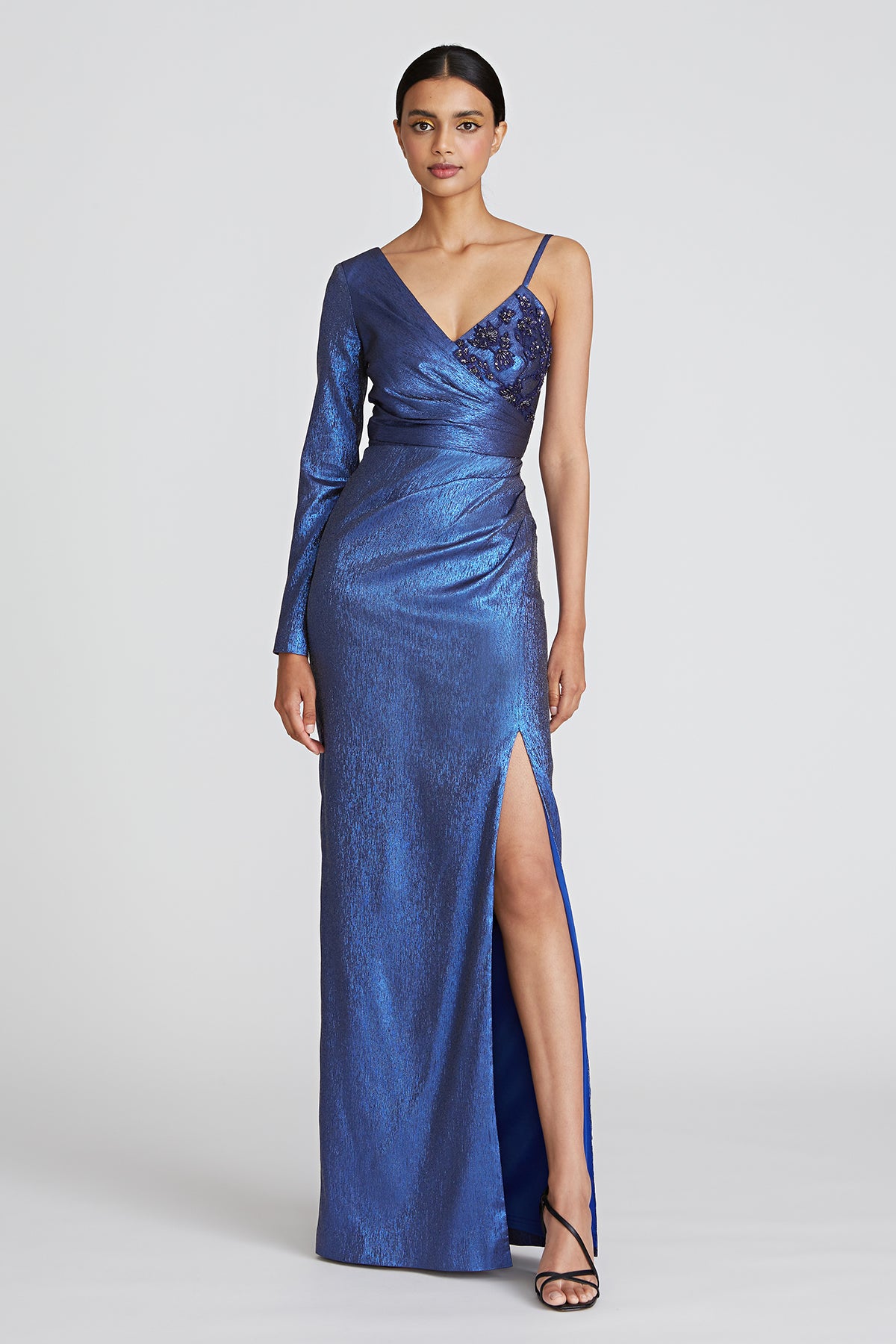 THEIA - Babette Asymmetrical Gown in SAIL BLUE