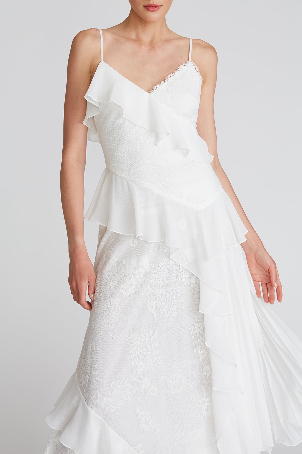 Theia - Astrid Cami Tea-Length Dress - Ivory Theia - Astrid Cami Tea-Length Dress - Ivory