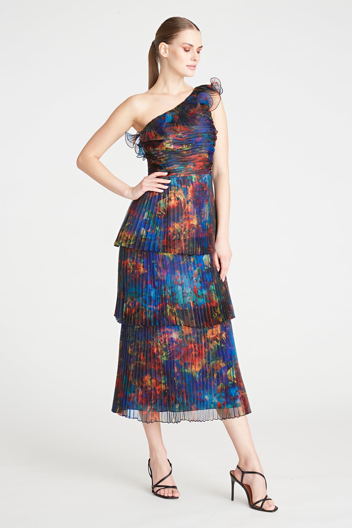 Galina 3-Tiered Midi Dress