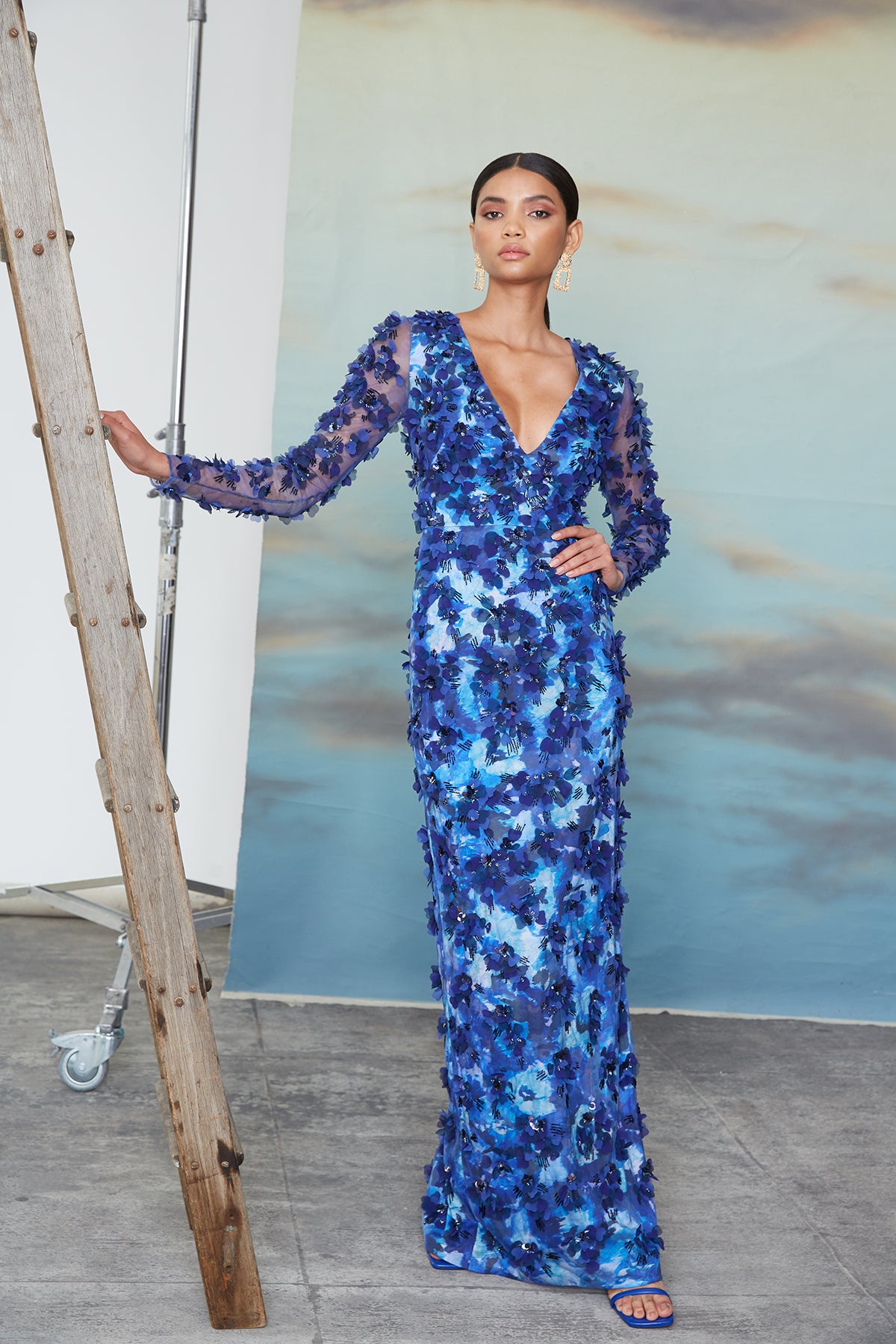 Cornelia Printed Petal Gown