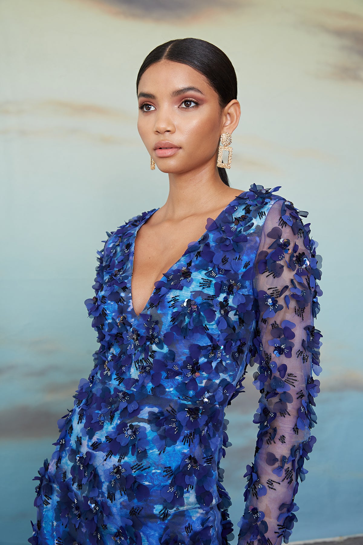 Cornelia Printed Petal Gown