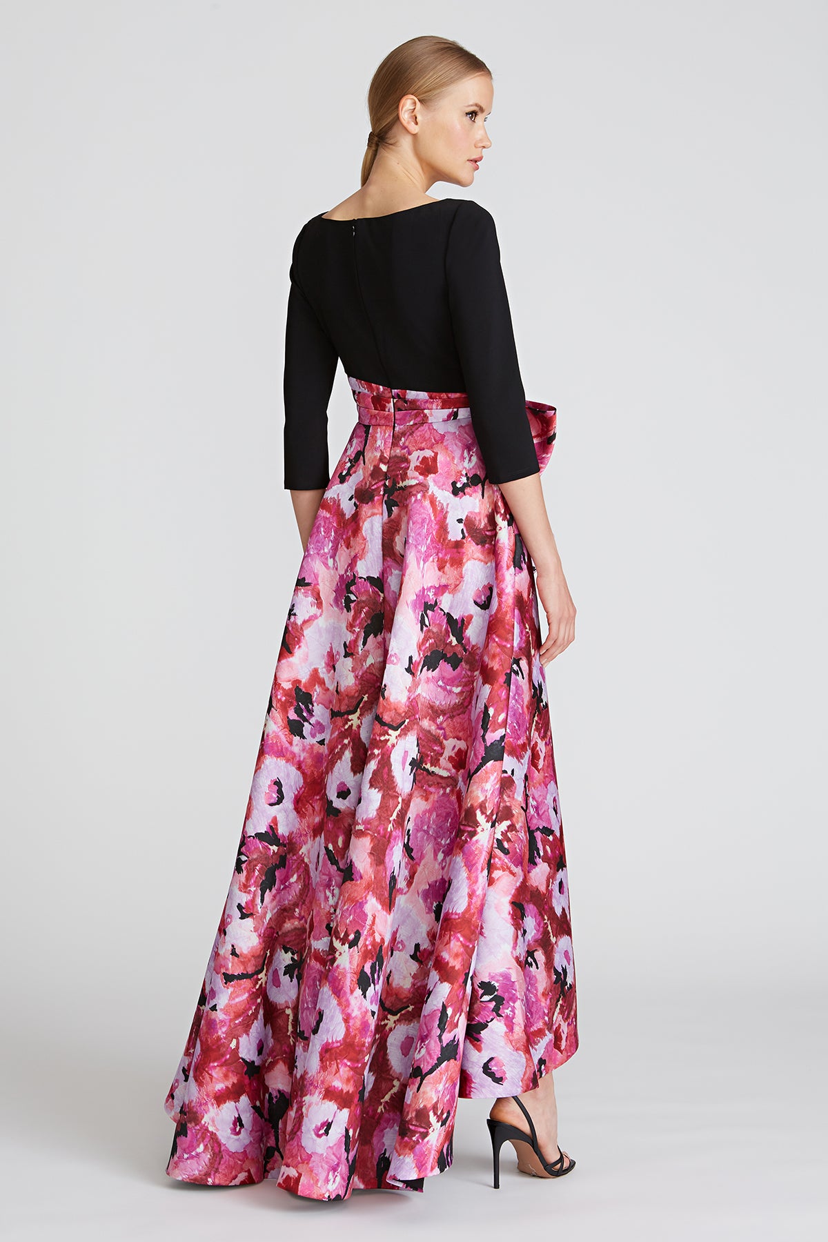 Viola High-Low Boatneck Gown