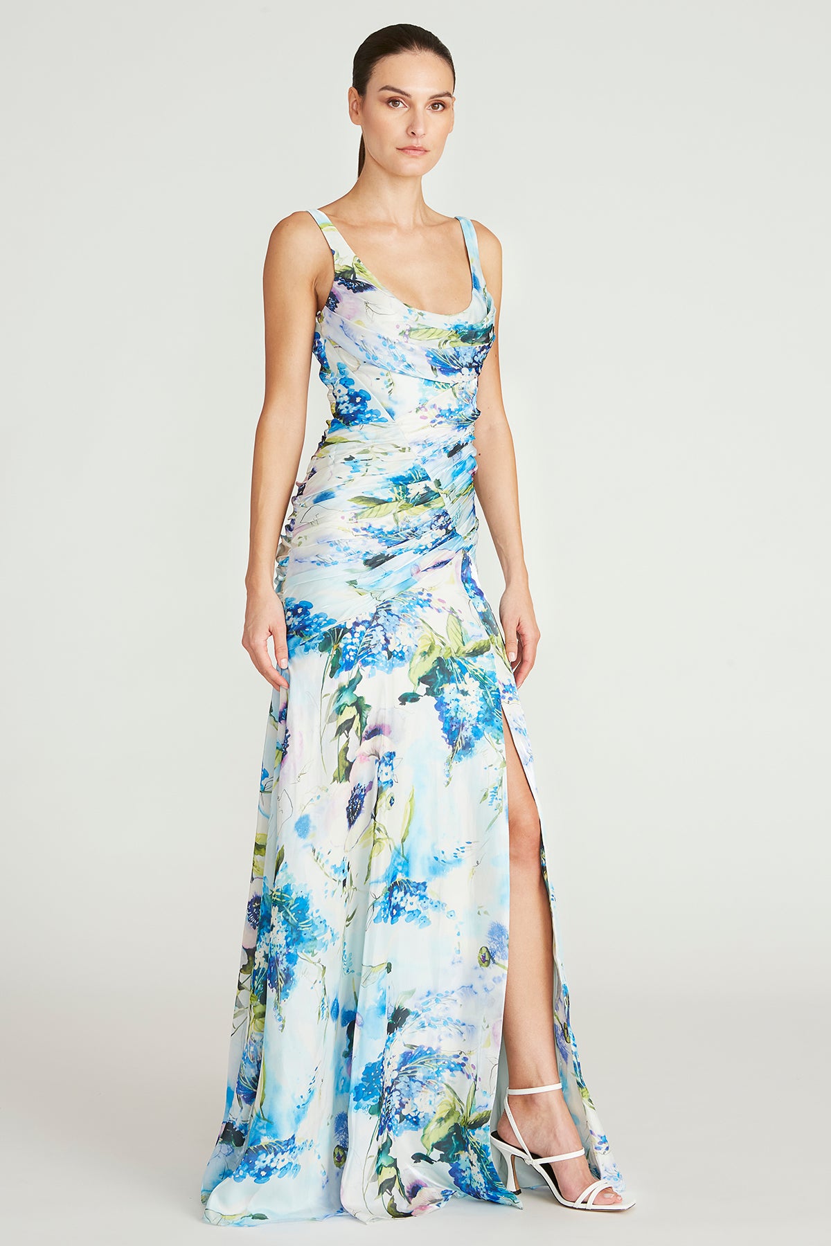 Mina Draped Liquid Gown