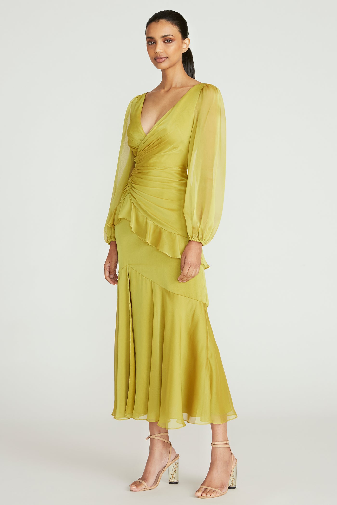 Irina Bishop Sleeve Midi Dress