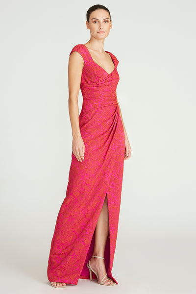 Barbara Scoop Neck Column Gown