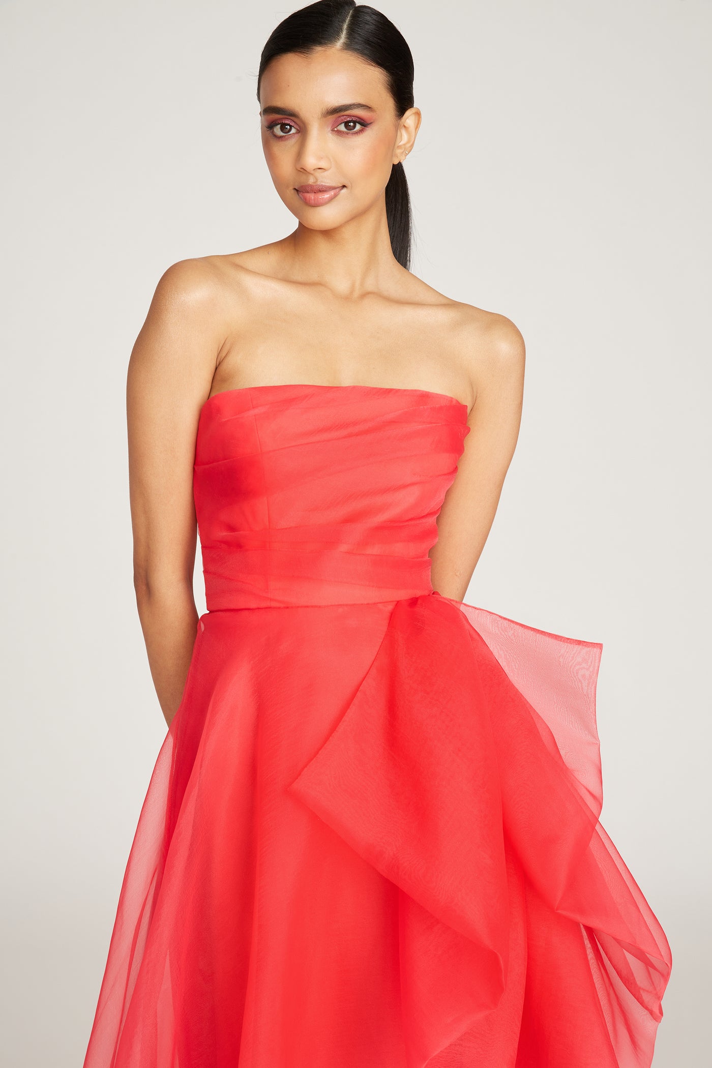 Teresa Strapless Draped Gown