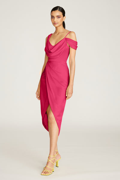 Andi Faux Wrap Midi Dress