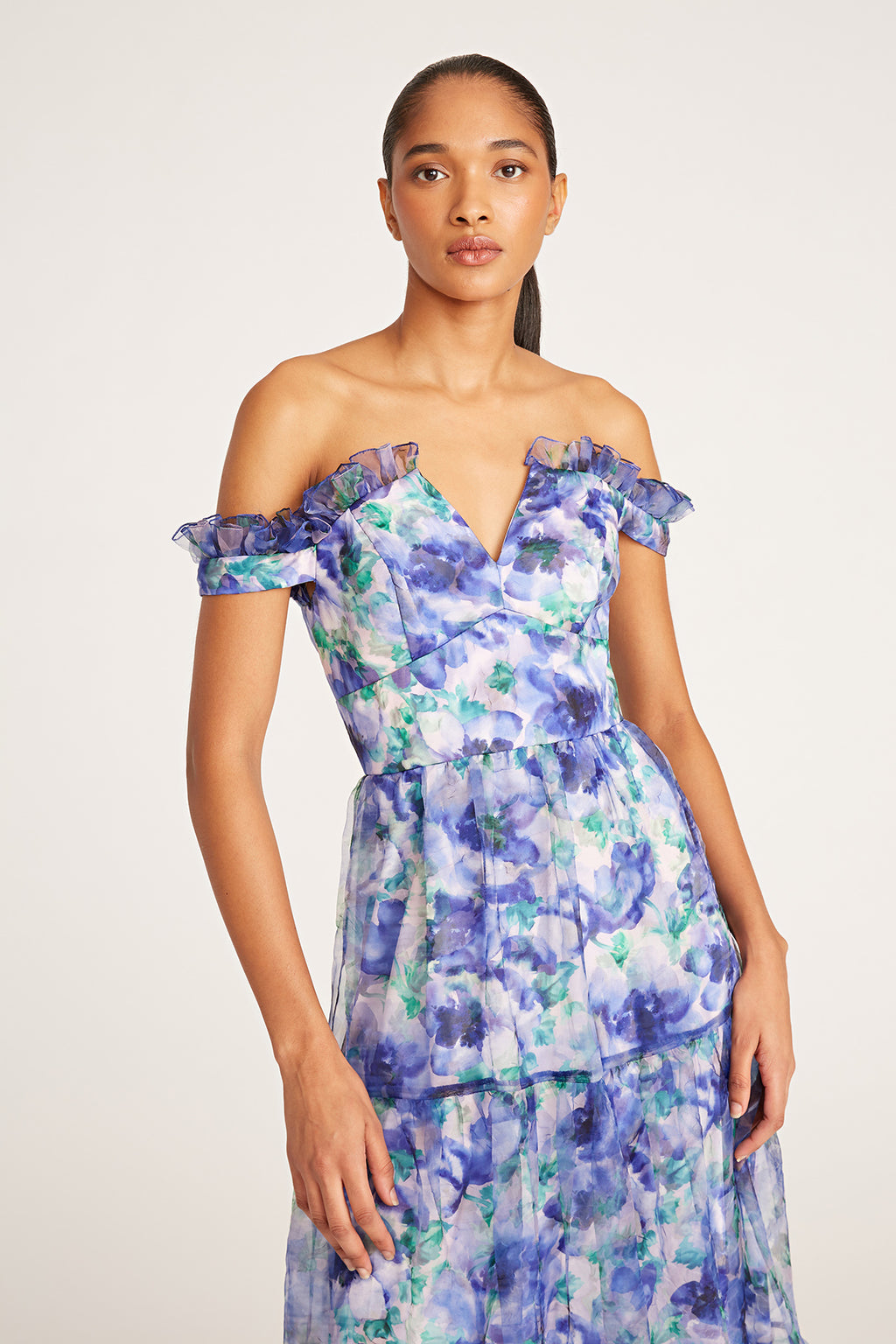 Dionne Off Shoulder Gown – THEIA