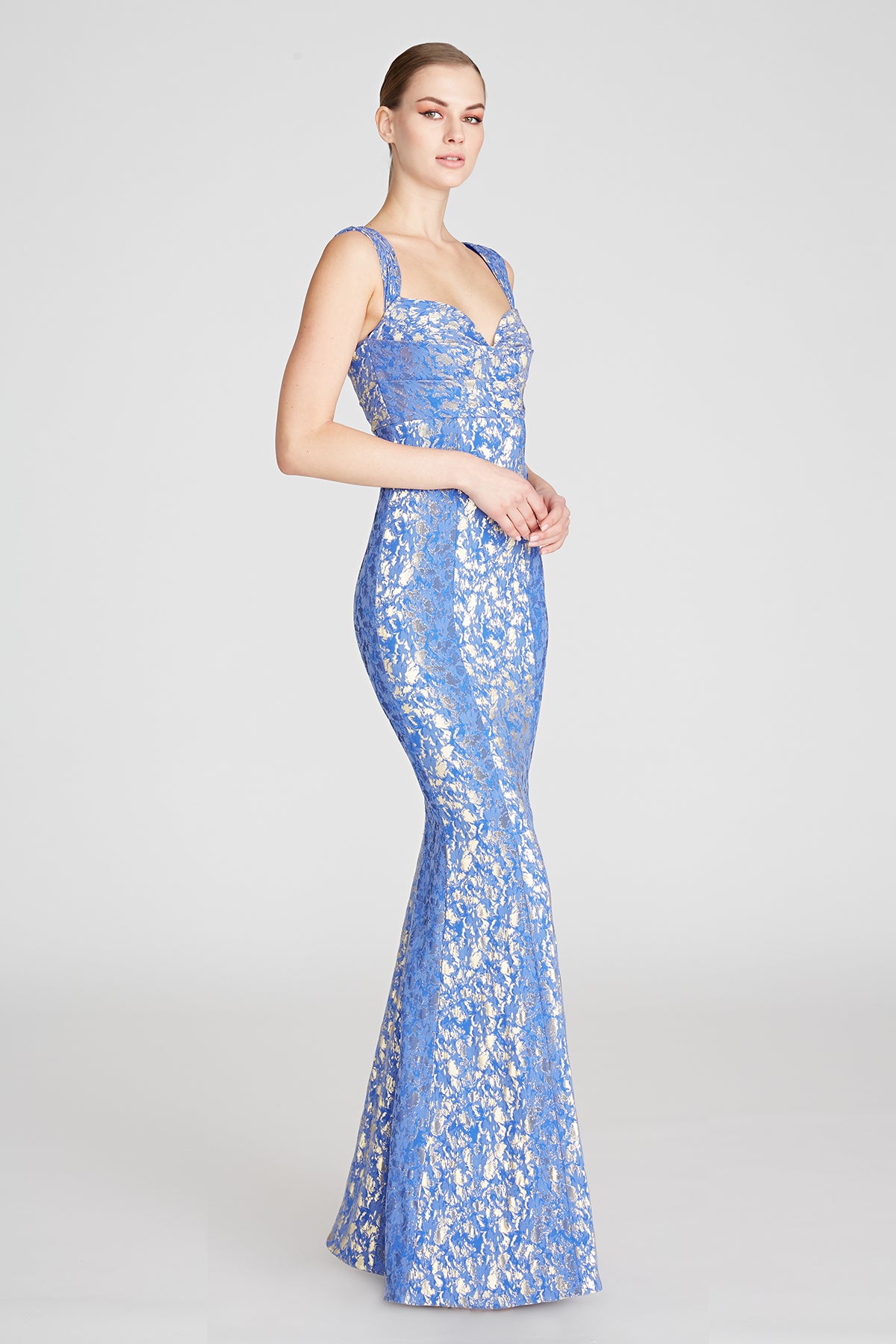 June Stretch Jacquard Gown