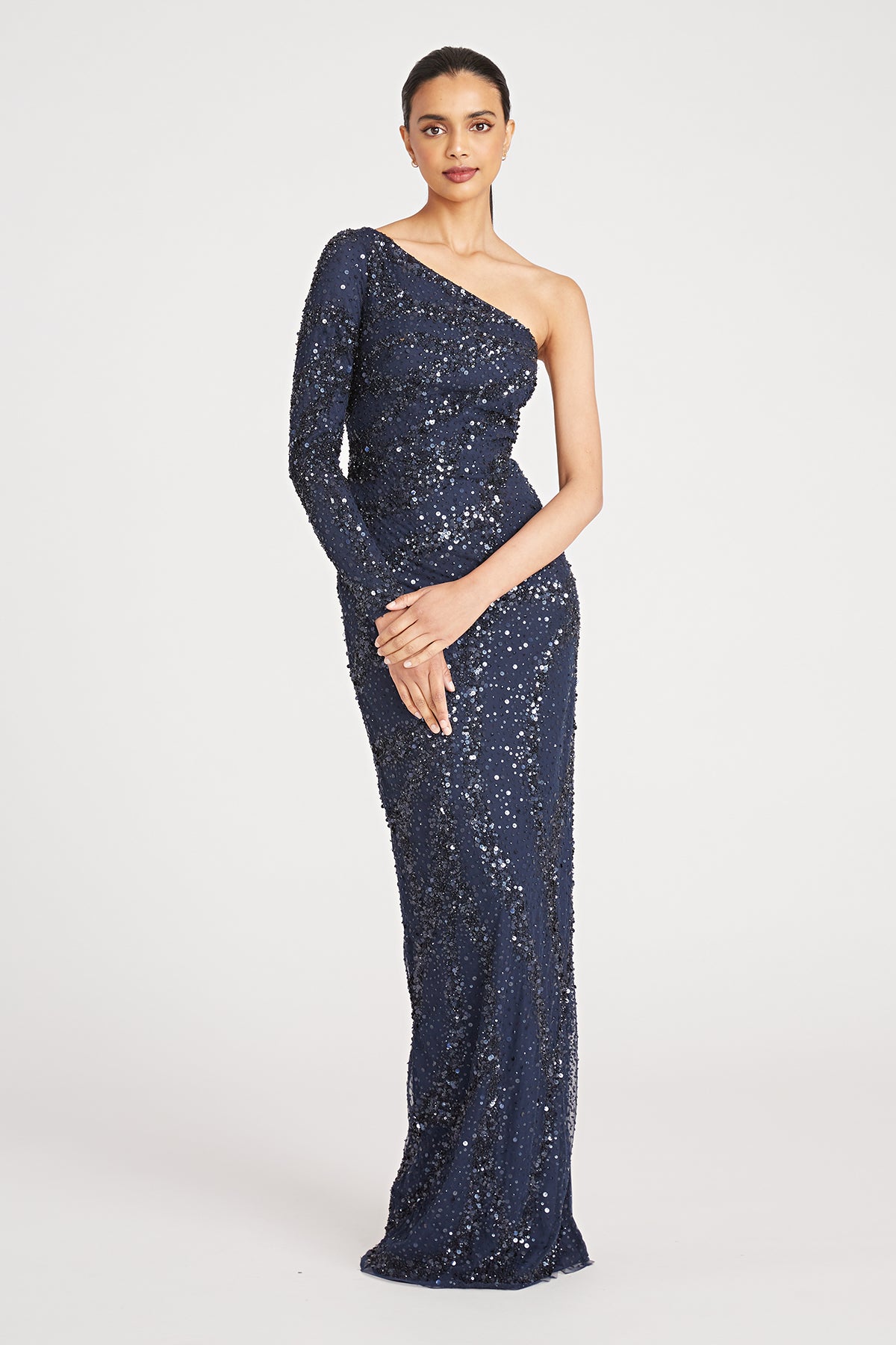 Evangeline Beaded Gown 12 / Navy Evangeline Beaded Gown 12 / Navy