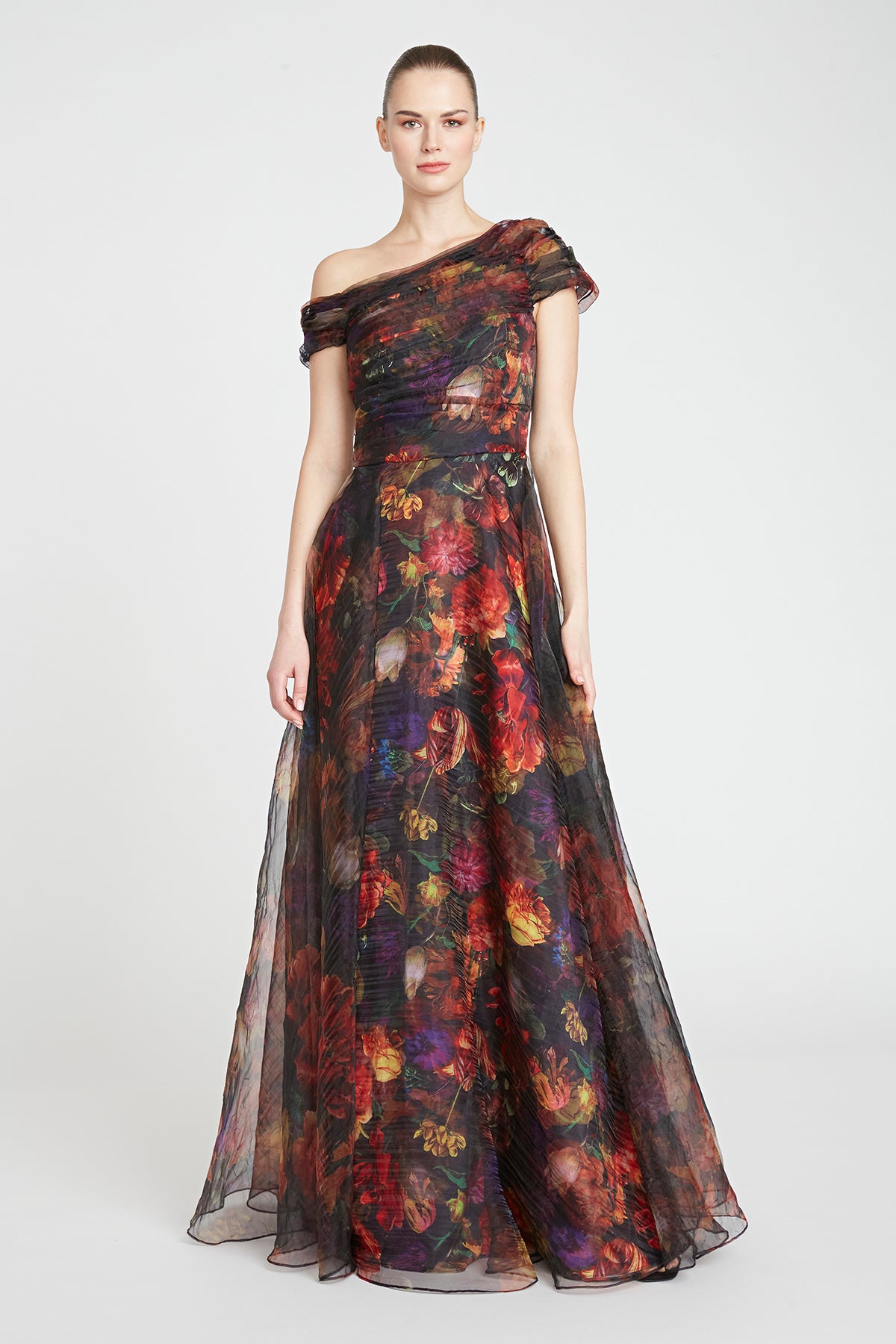 Jada Wrap Draped A Line Gown