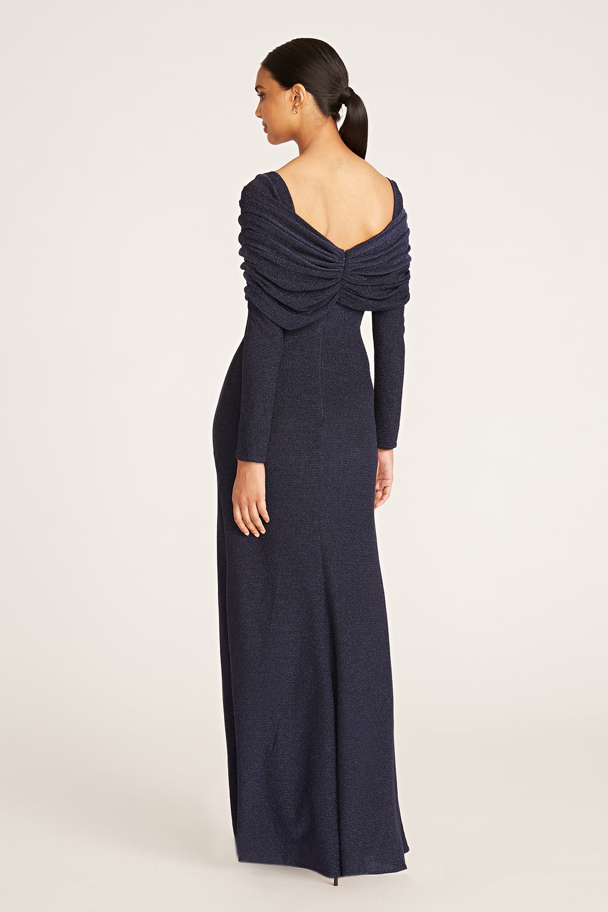 Edna Twist Shawl Column Gown