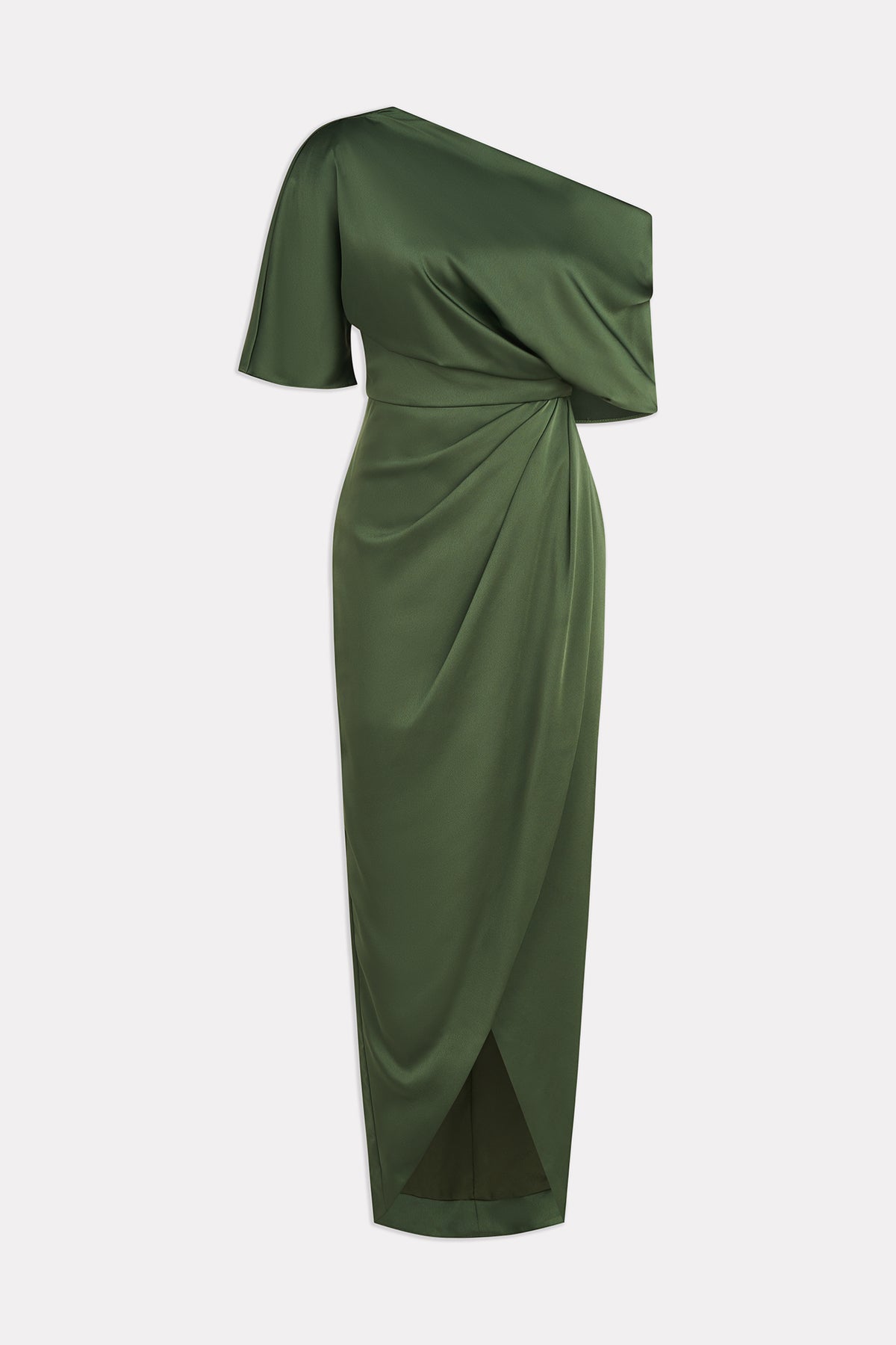 Theia Women's Rayna One-Shoulder Gown - Moss Green - Size 6 Theia Women's Rayna One-Shoulder Gown - Moss Green - Size 6