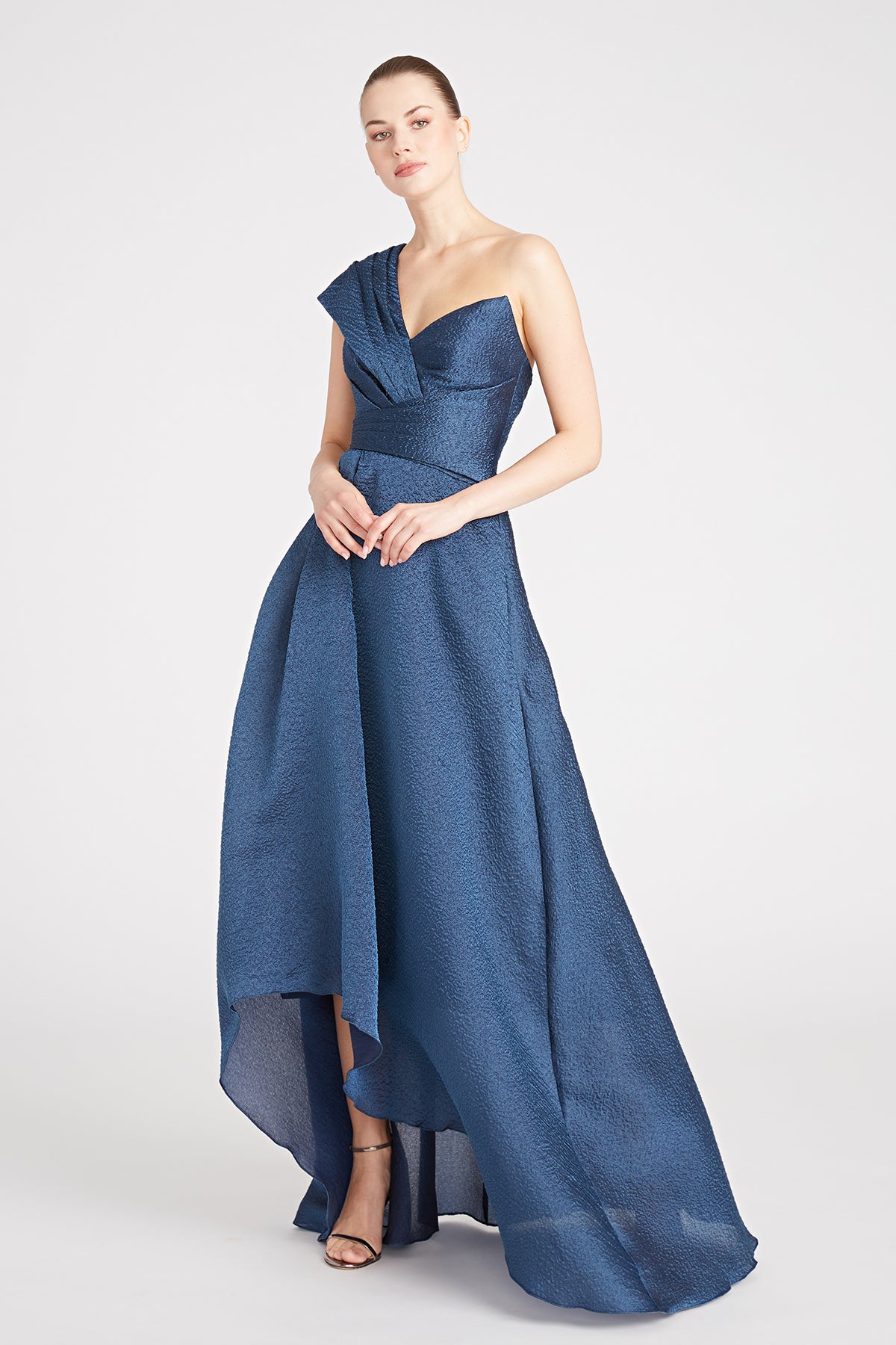 Edith High Low A Line Gown - 0 / Nautical Navy Edith High Low A Line Gown - 0 / Nautical Navy