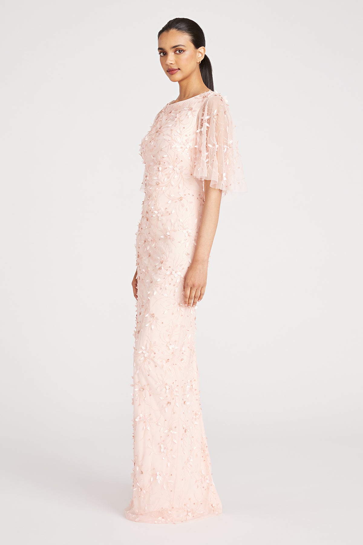 Romina Beaded Petal Gown