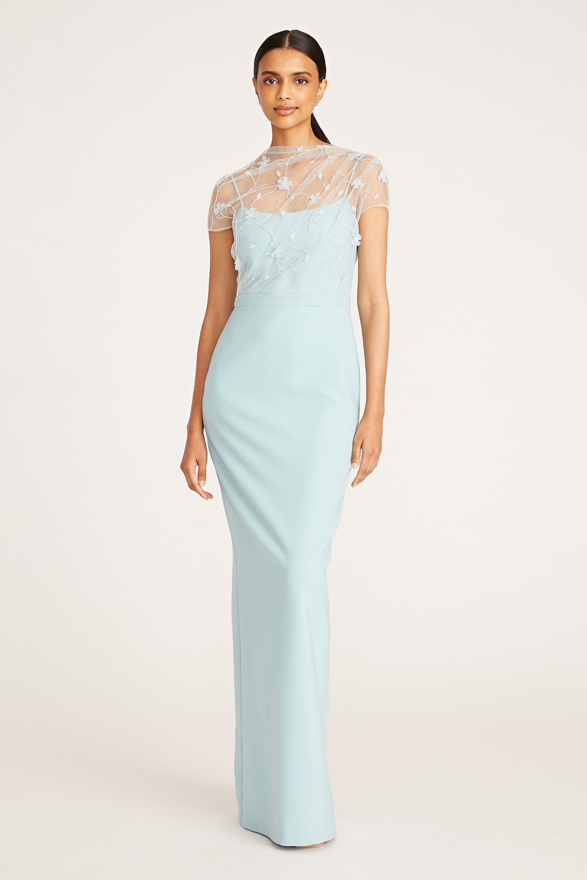 Desirae Draped Column Gown