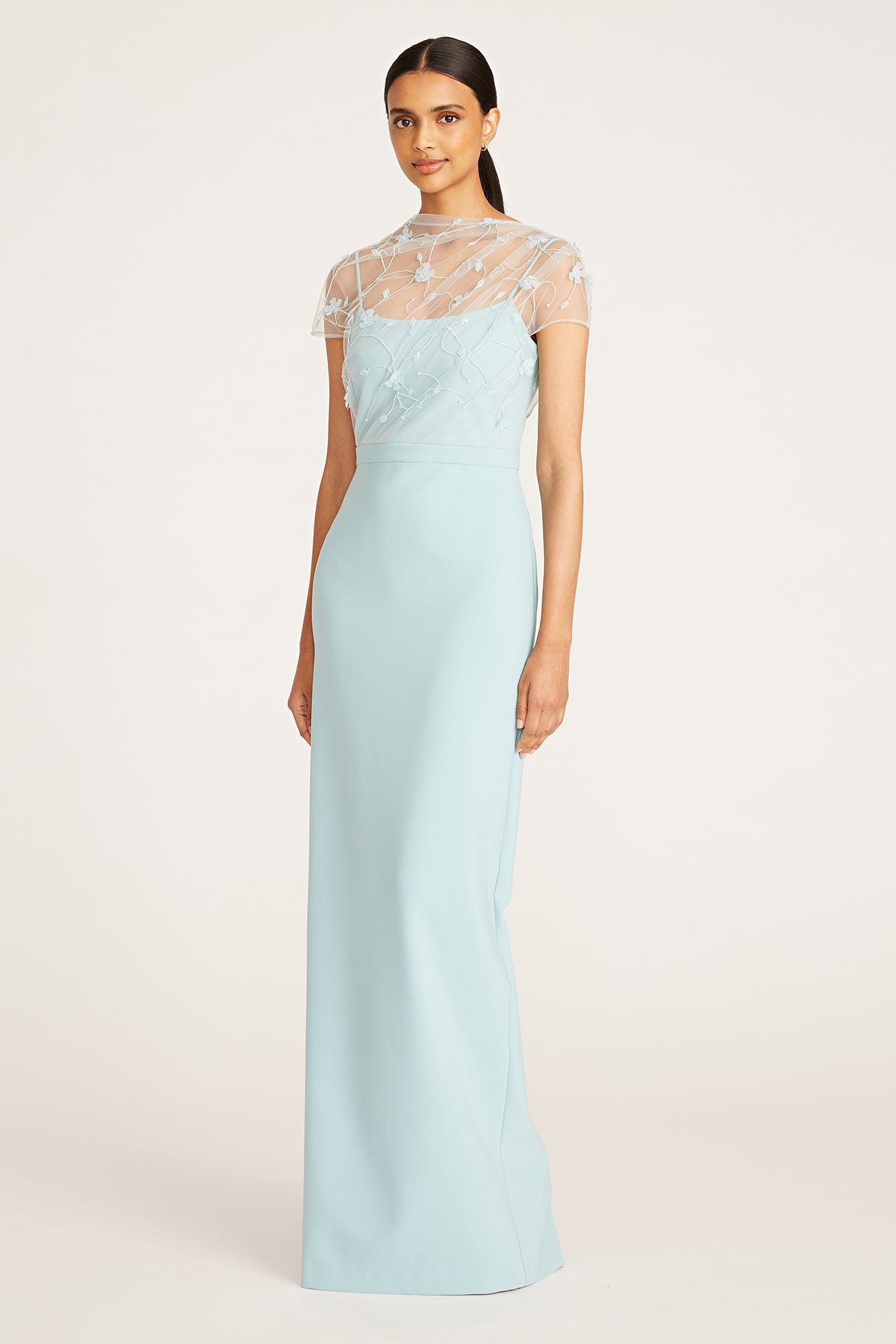 Desirae Draped Column Gown