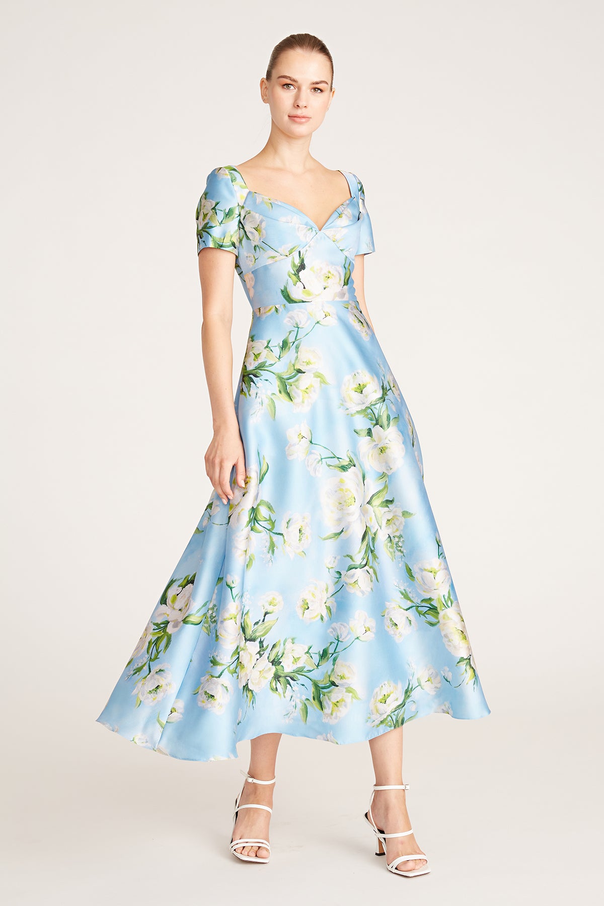 Anisa Tea Length Mikado Dress โ THEIA