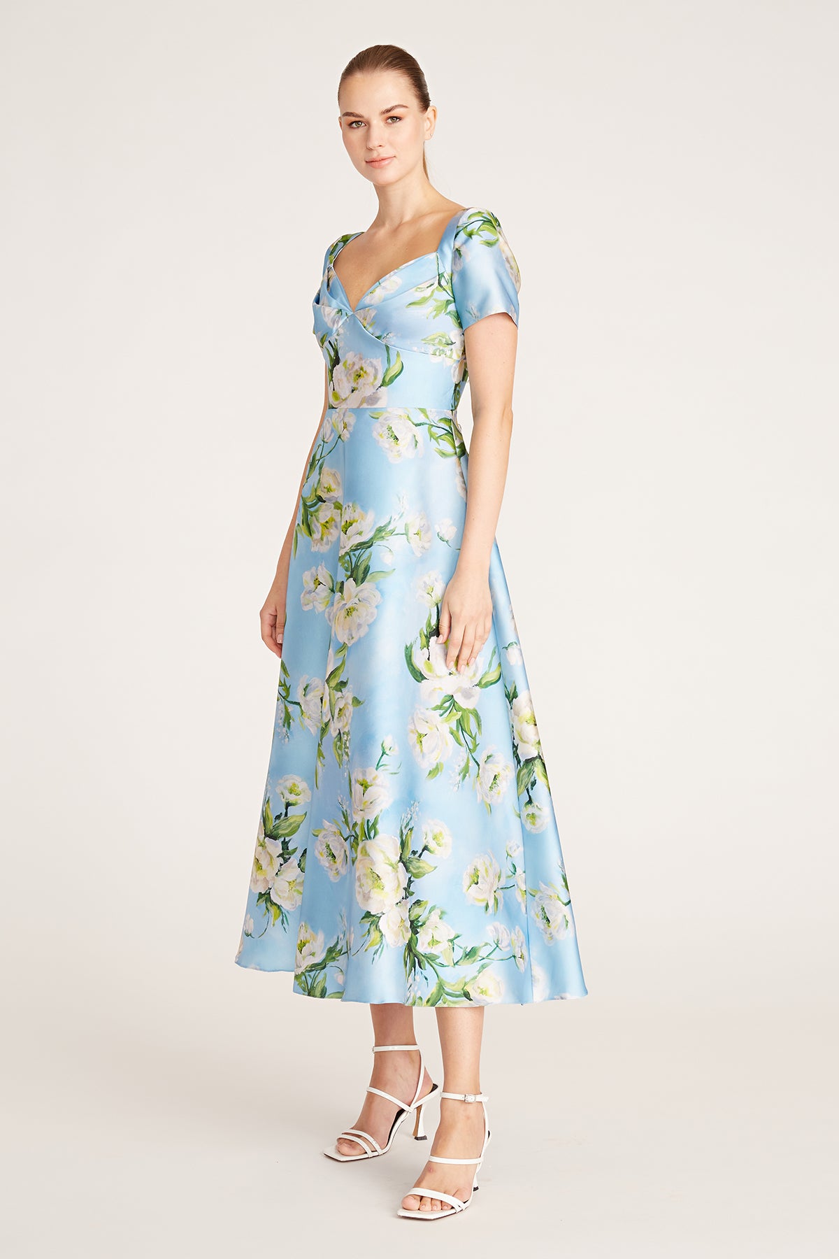 Anisa Tea Length Mikado Dress โ THEIA